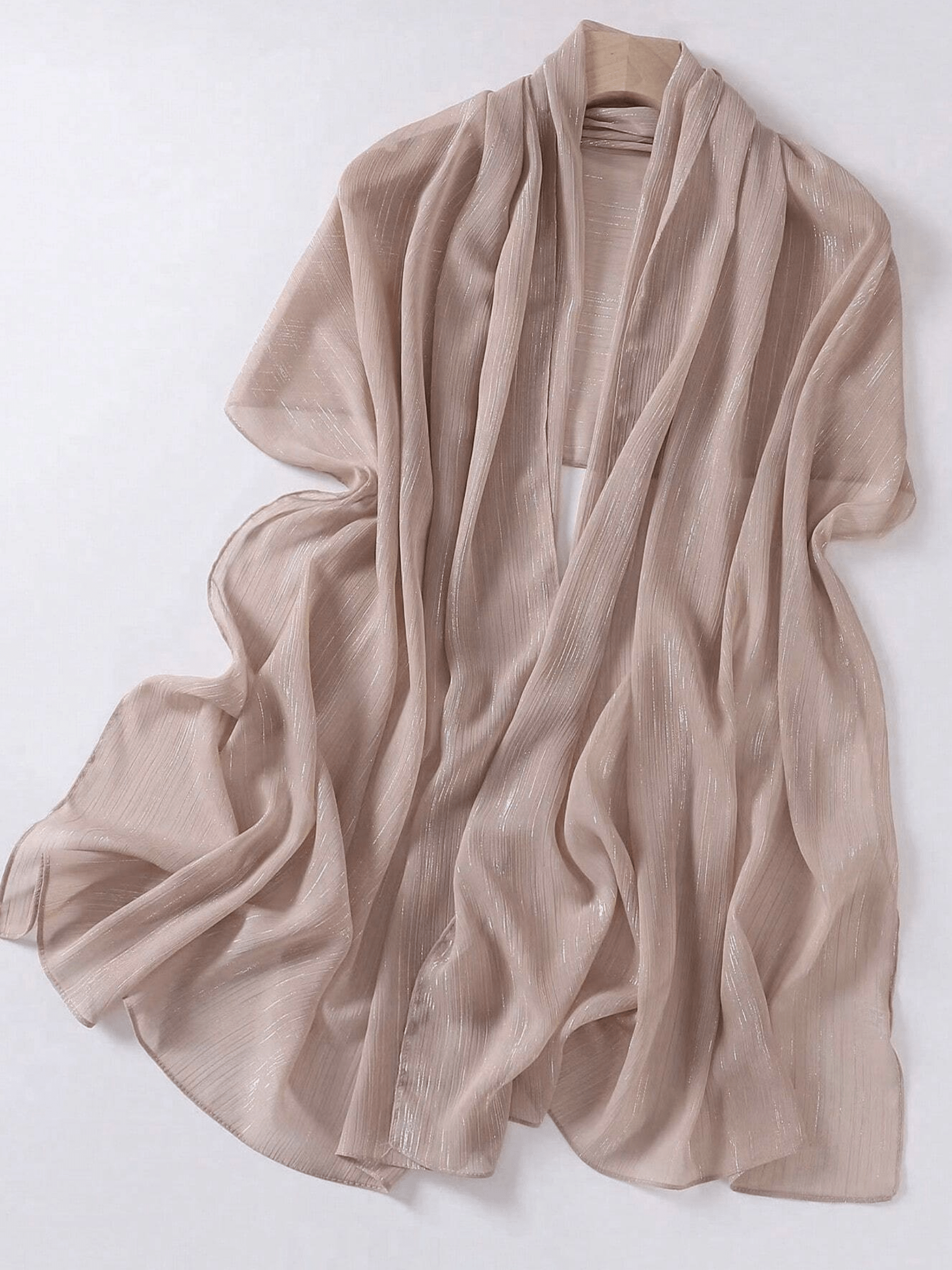 silver shimmer Chiffon hijab Kabayare