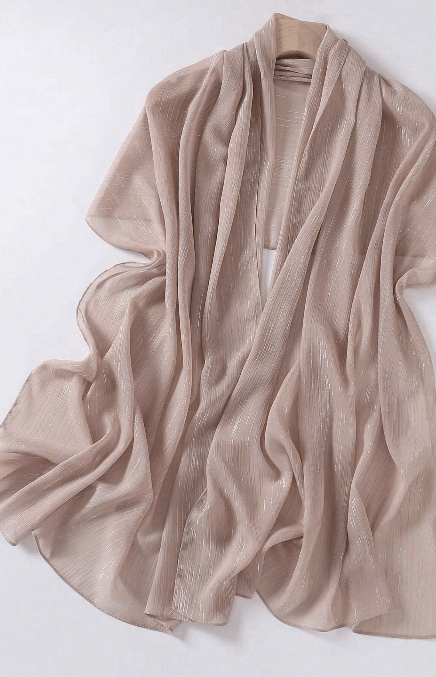 silver shimmer Chiffon hijab Kabayare