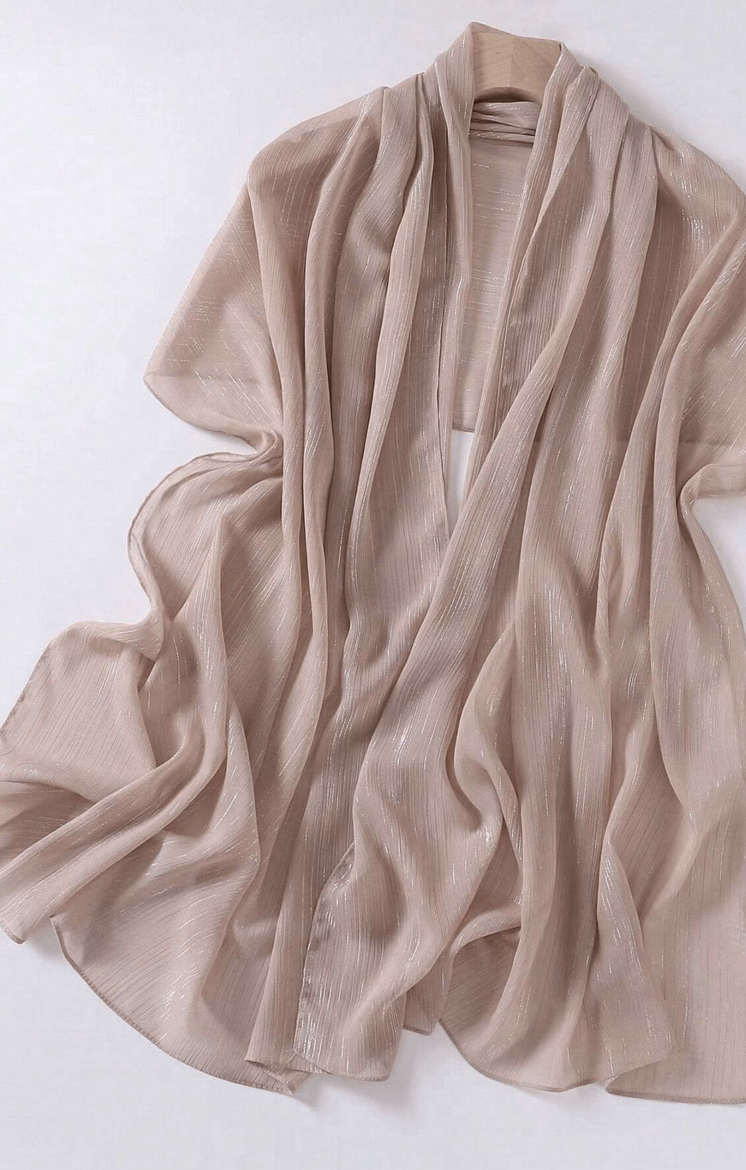 silver shimmer Chiffon hijab Kabayare
