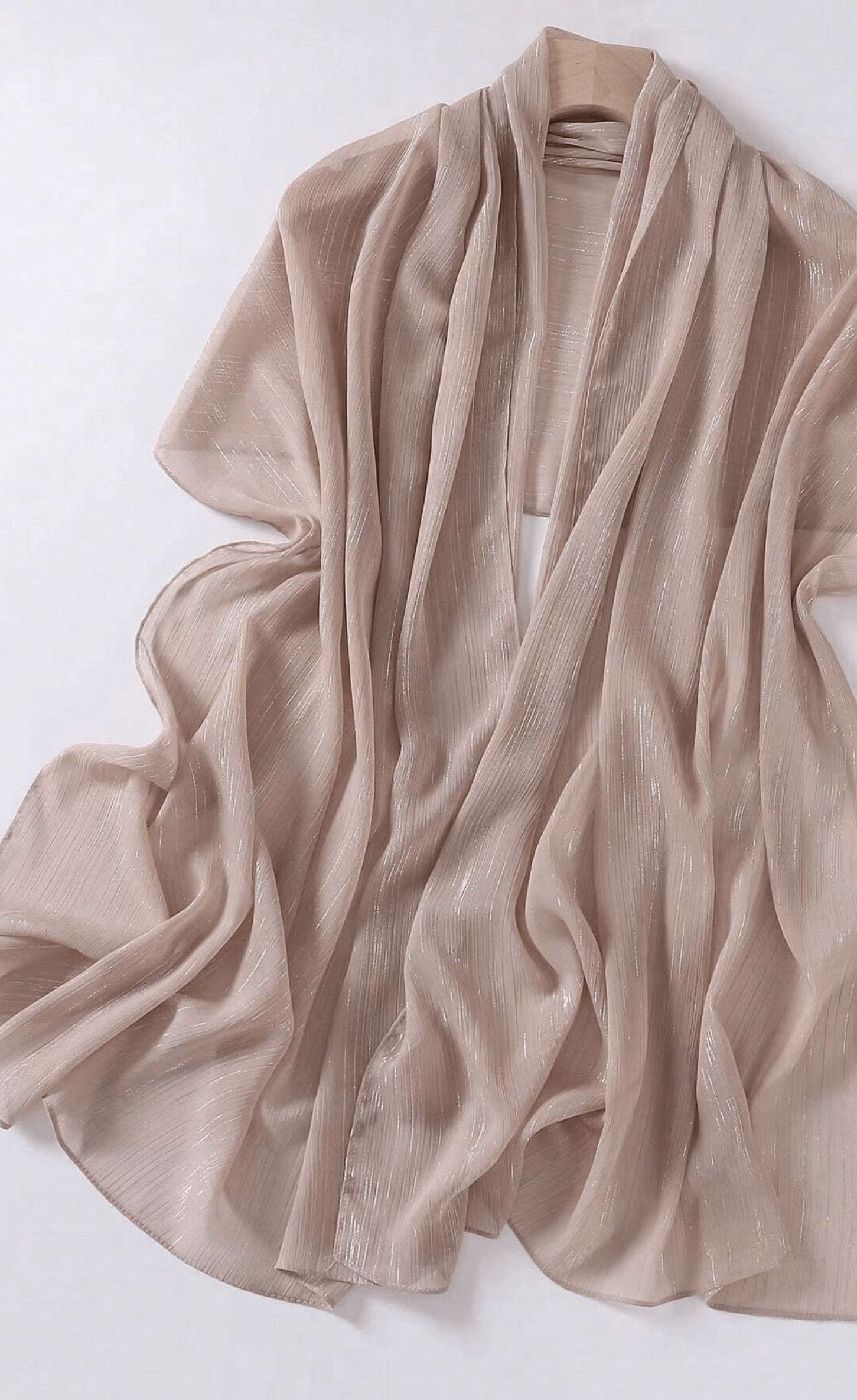 silver shimmer Chiffon hijab Kabayare