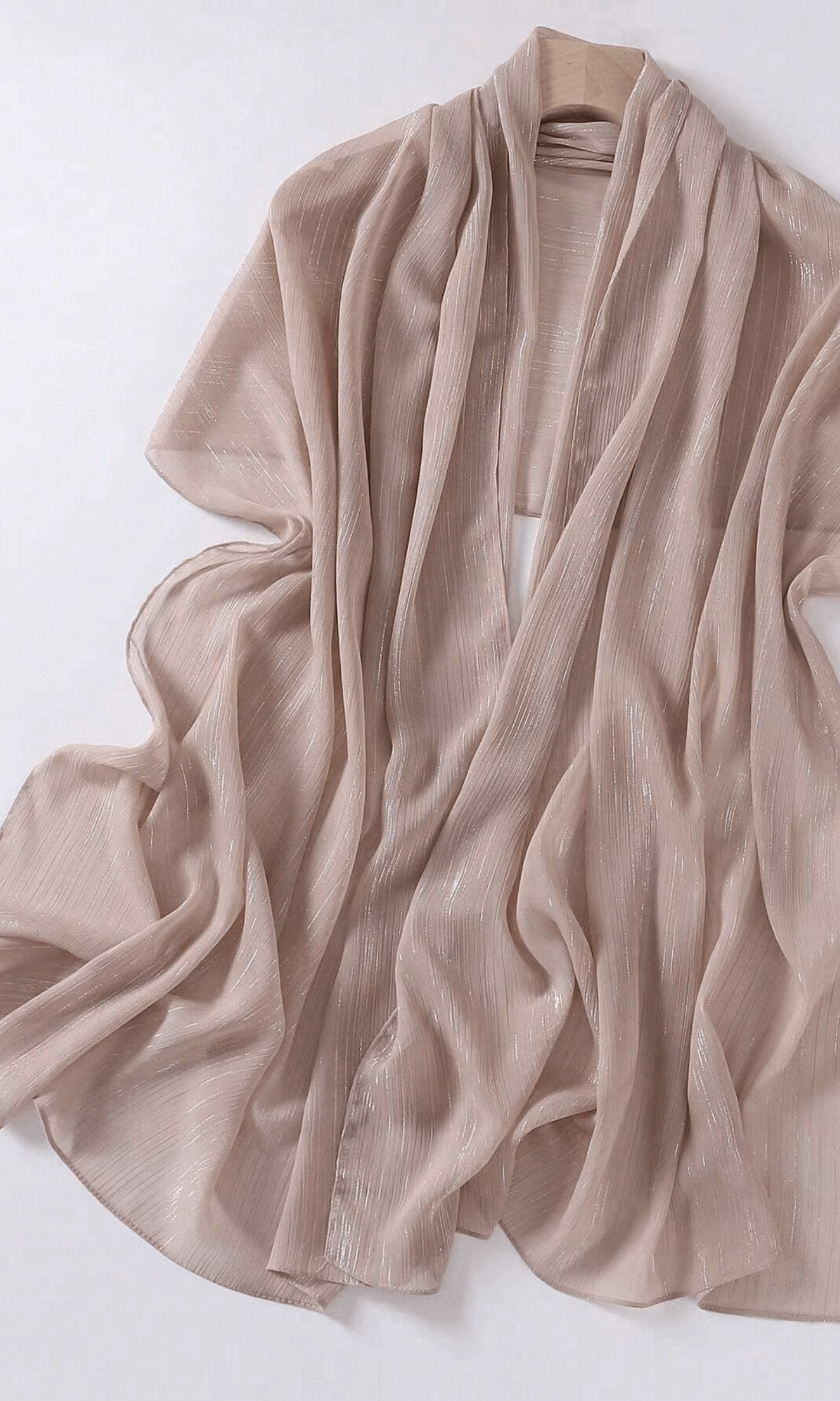 silver shimmer Chiffon hijab Kabayare