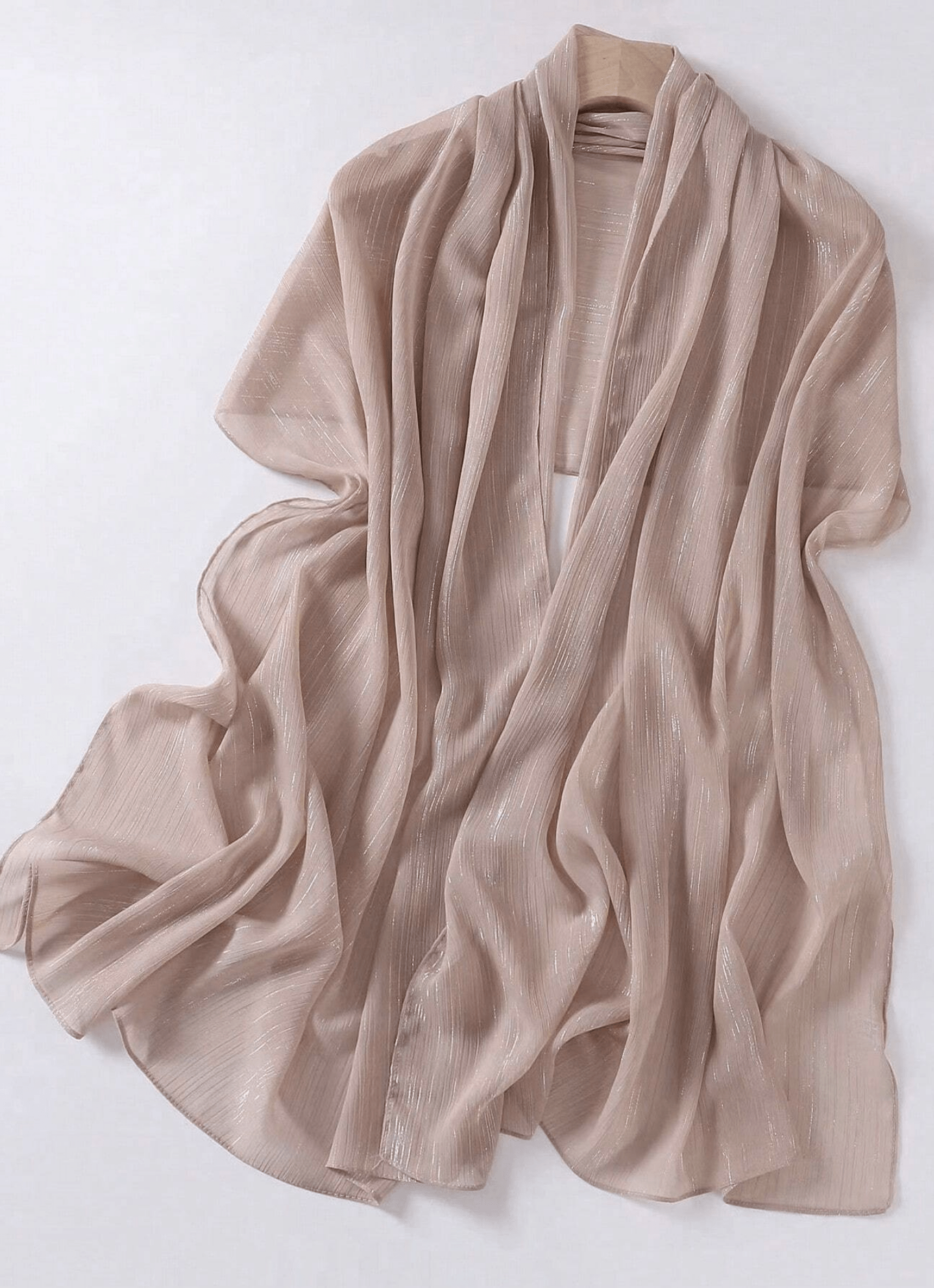 silver shimmer Chiffon hijab Kabayare