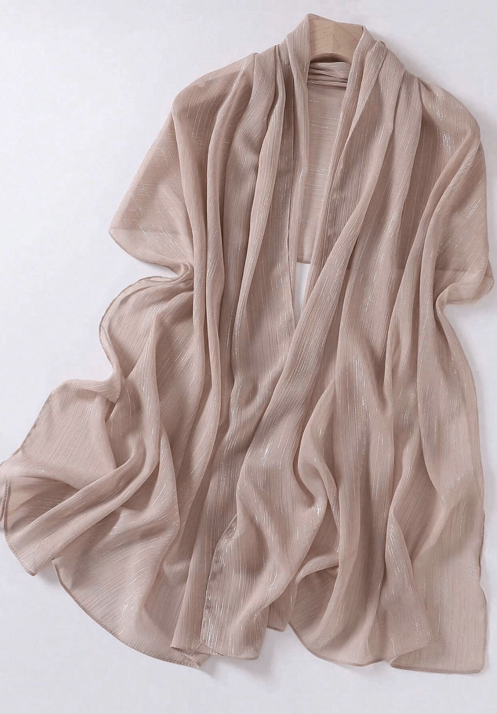 silver shimmer Chiffon hijab Kabayare