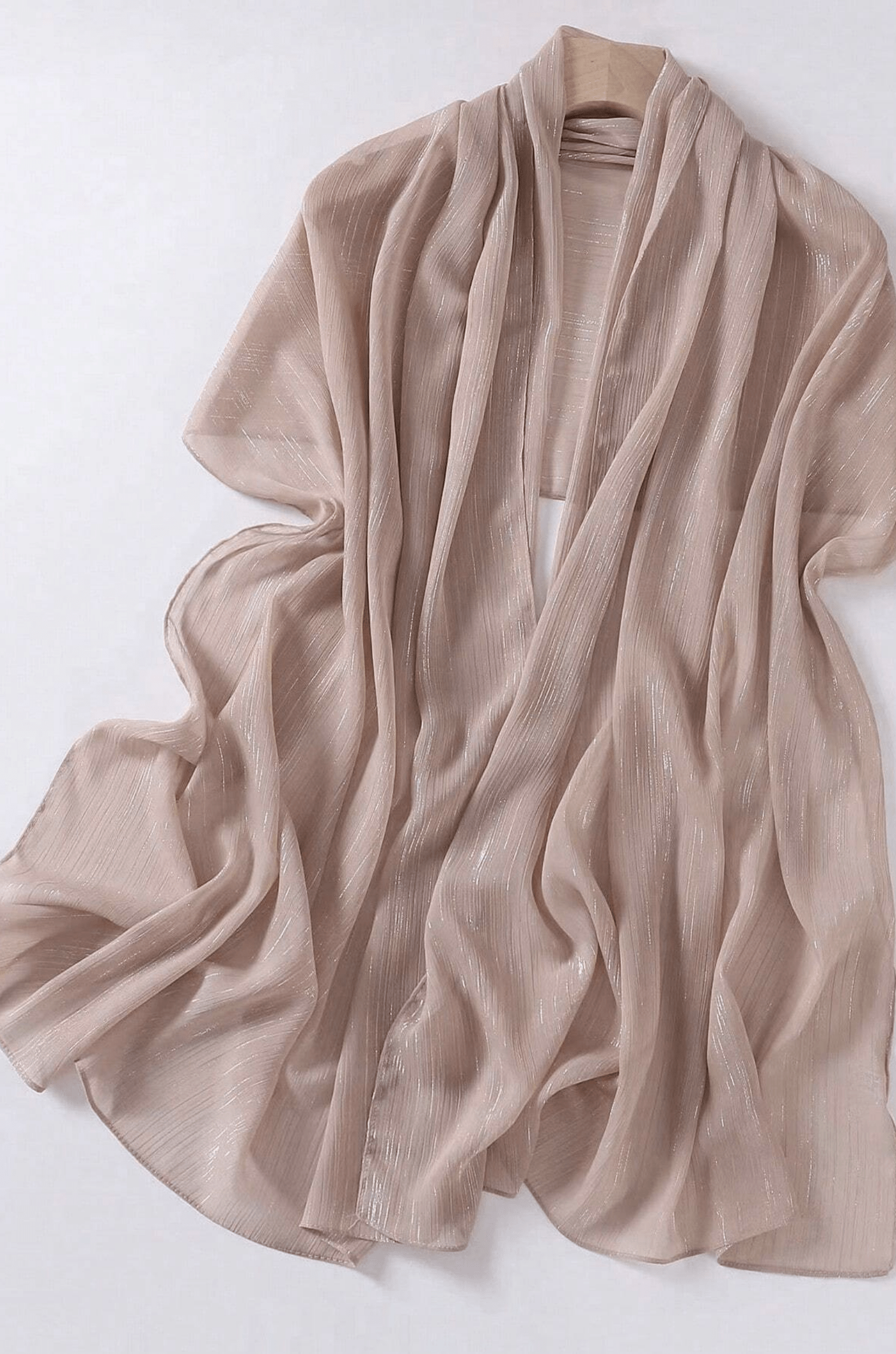 silver shimmer Chiffon hijab Kabayare