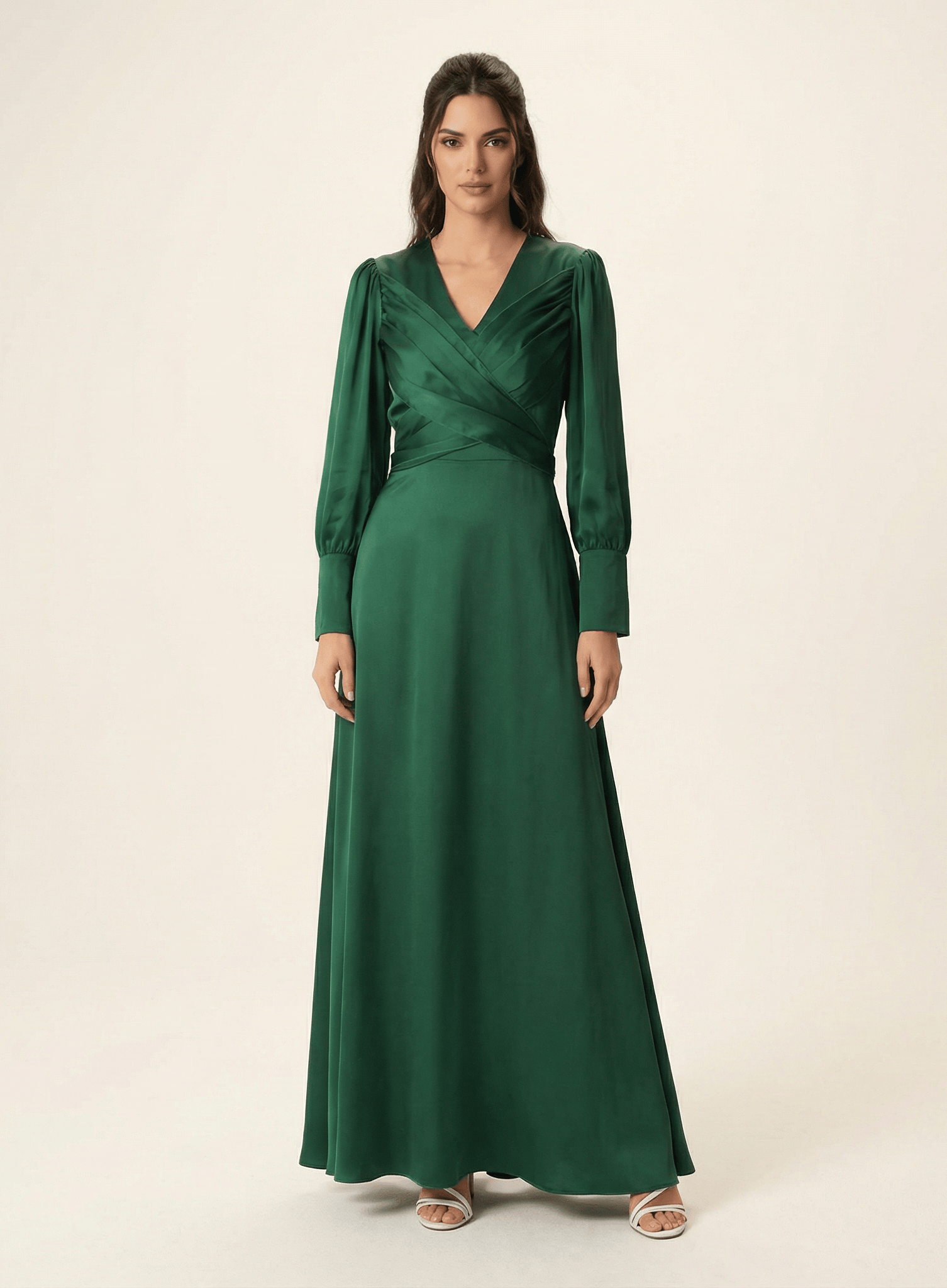 Sleek and classy satin maxi dress Kabayare