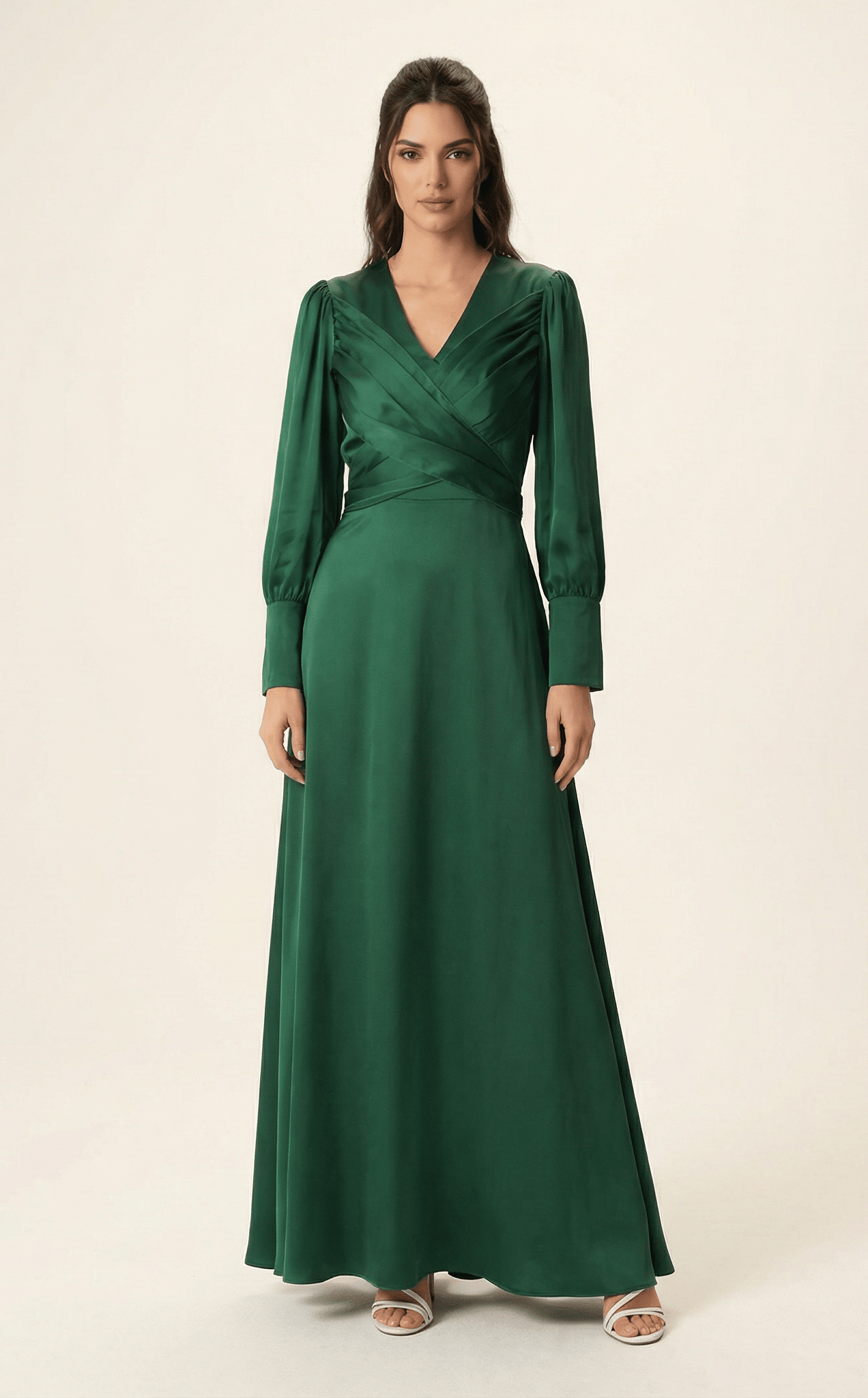 Sleek and classy satin maxi dress Kabayare