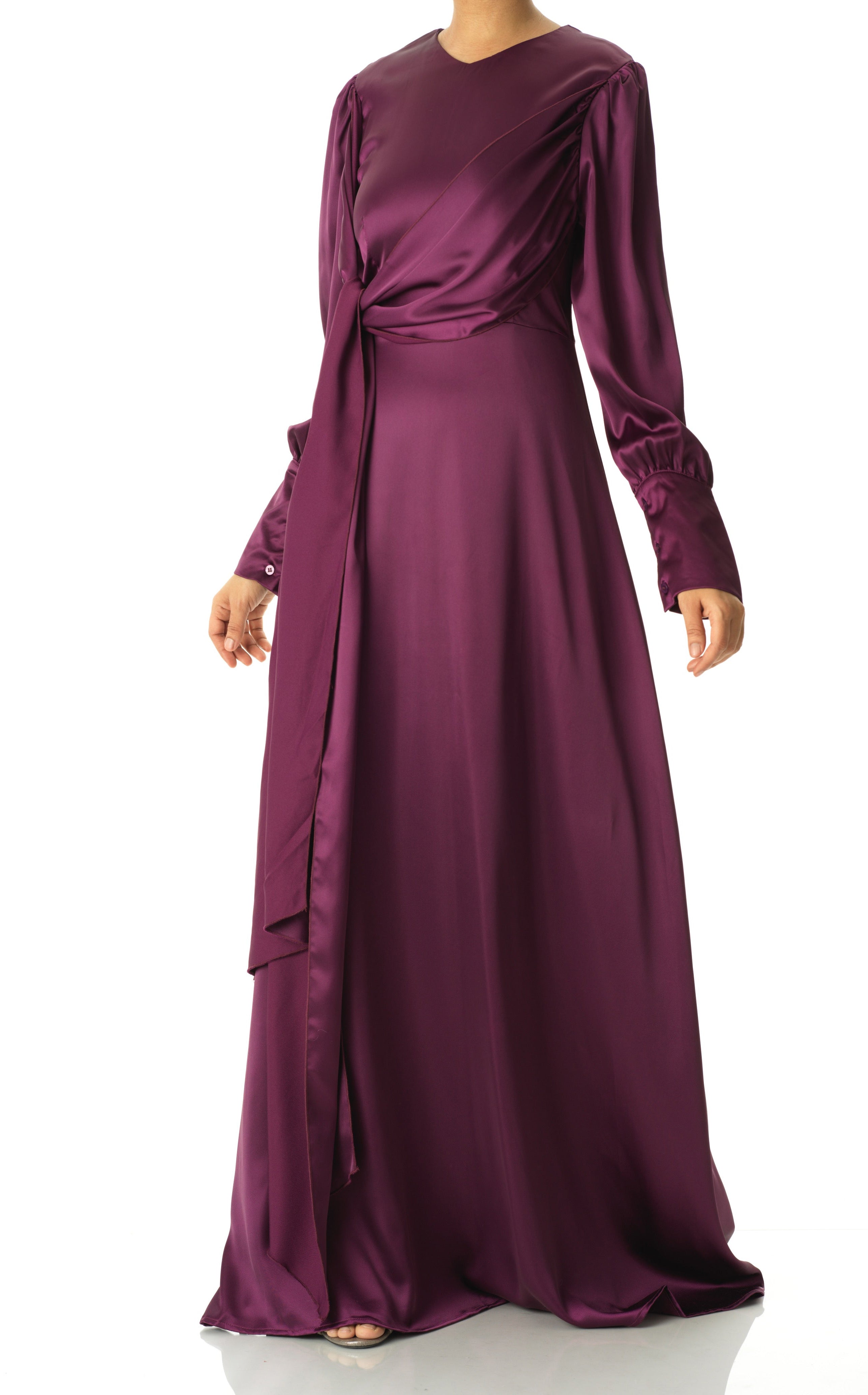 Sleek and classy satin maxi dress Kabayare