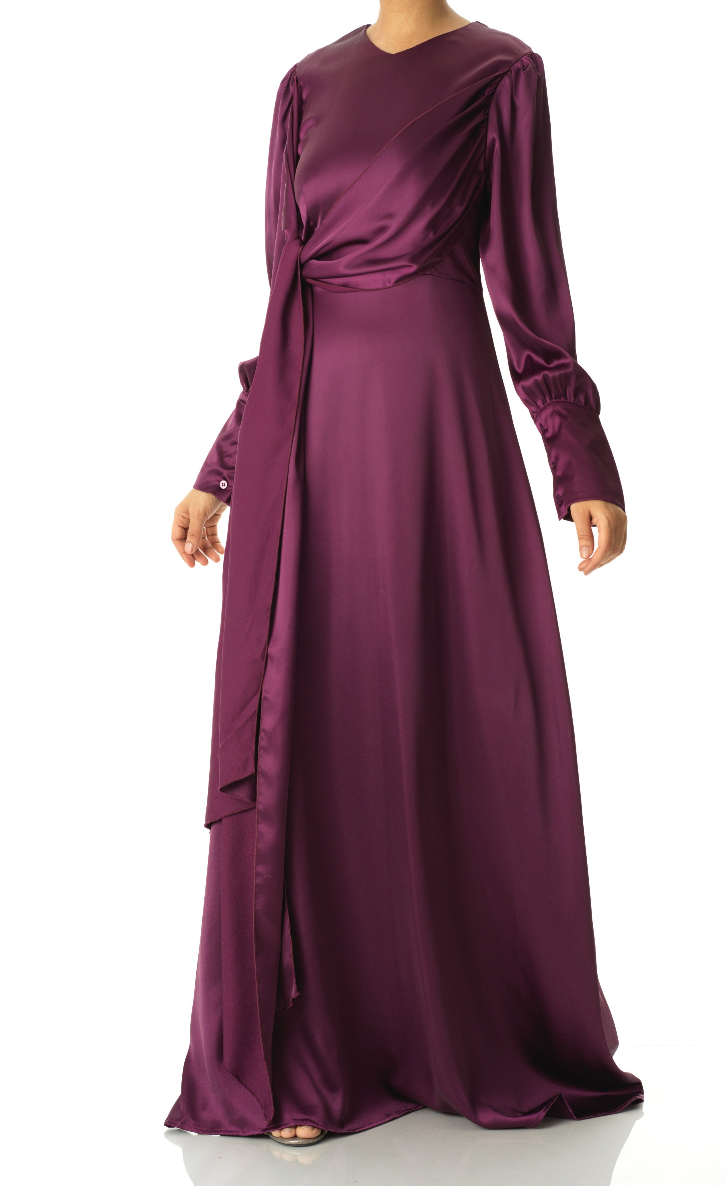 Sleek and classy satin maxi dress Kabayare