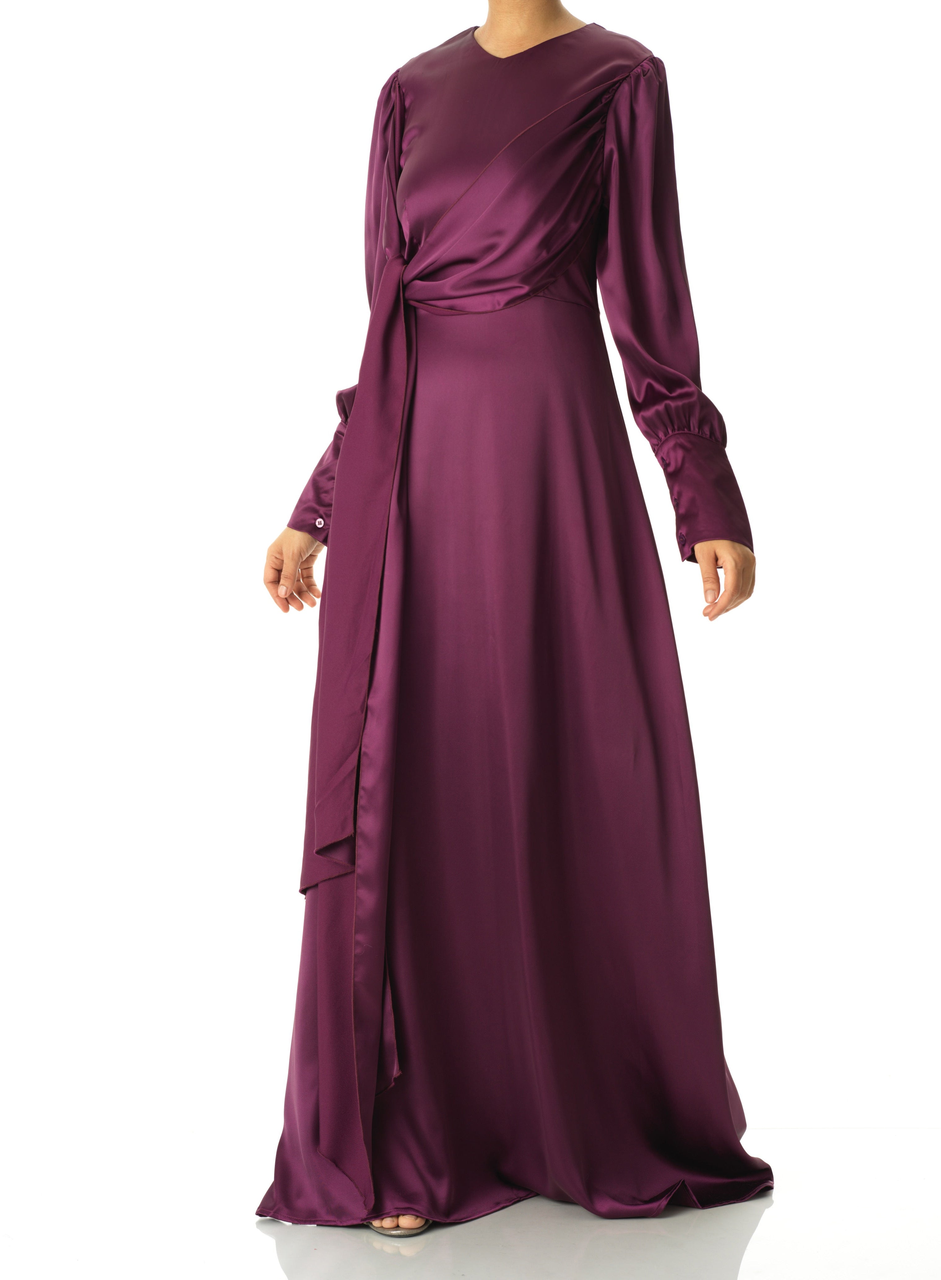Sleek and classy satin maxi dress Kabayare