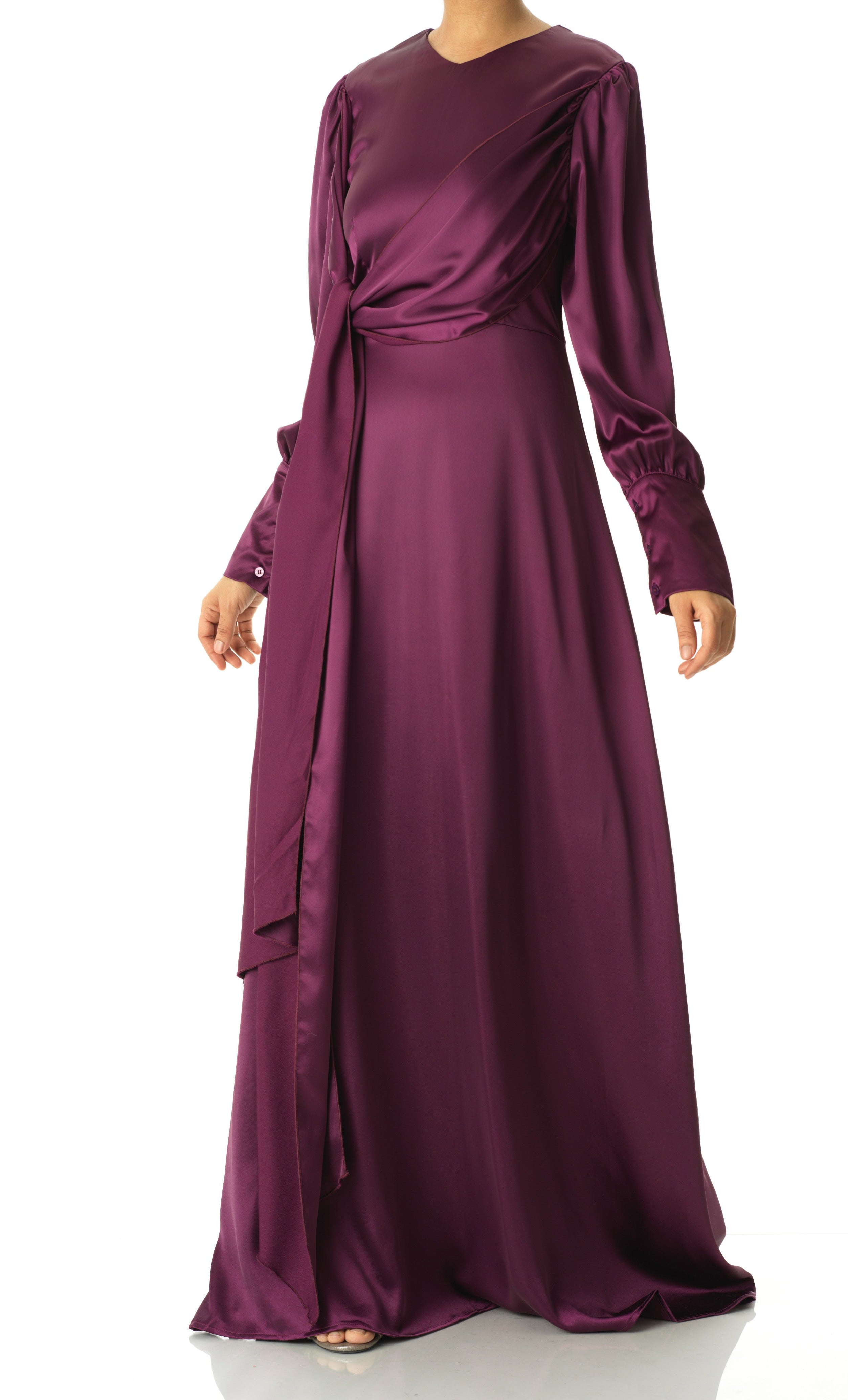 Sleek and classy satin maxi dress Kabayare
