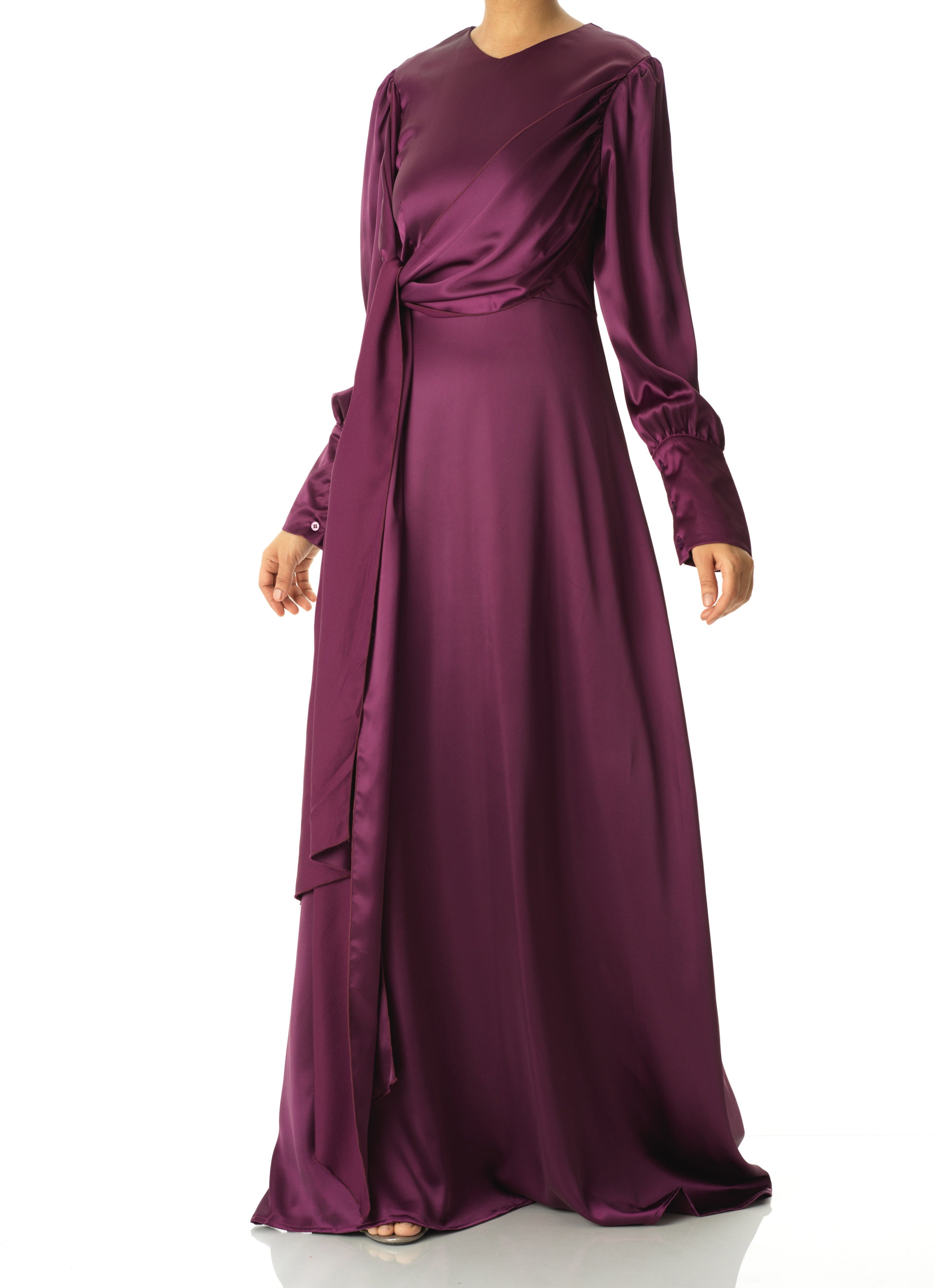 Sleek and classy satin maxi dress Kabayare
