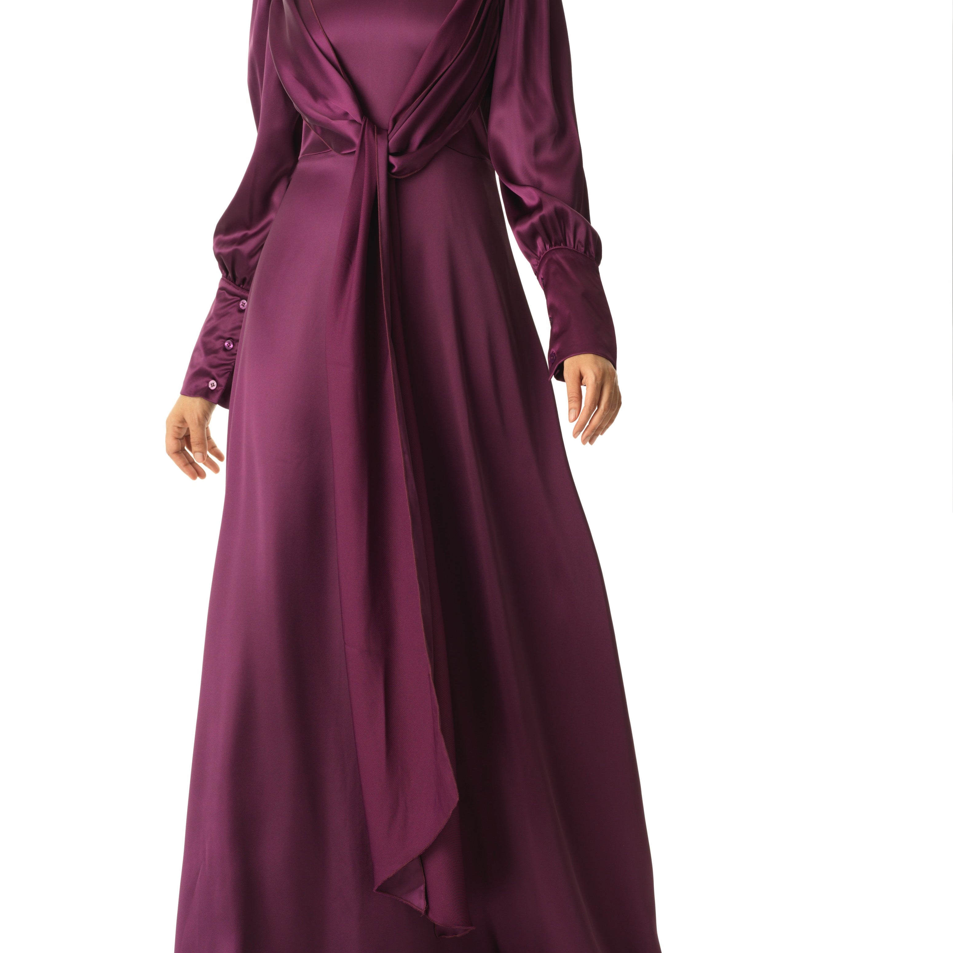 Sleek and classy satin maxi dress Kabayare
