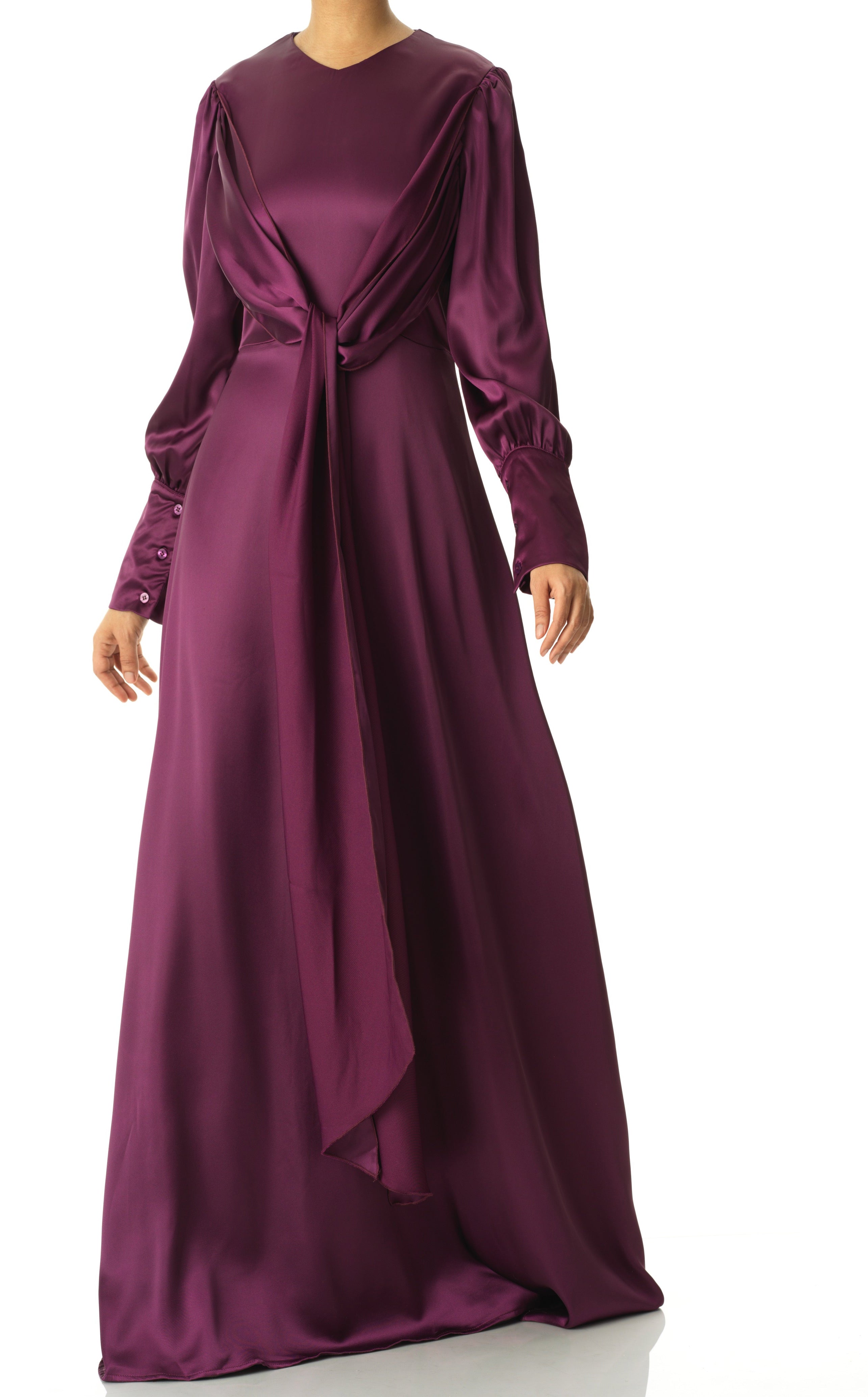 Sleek and classy satin maxi dress Kabayare