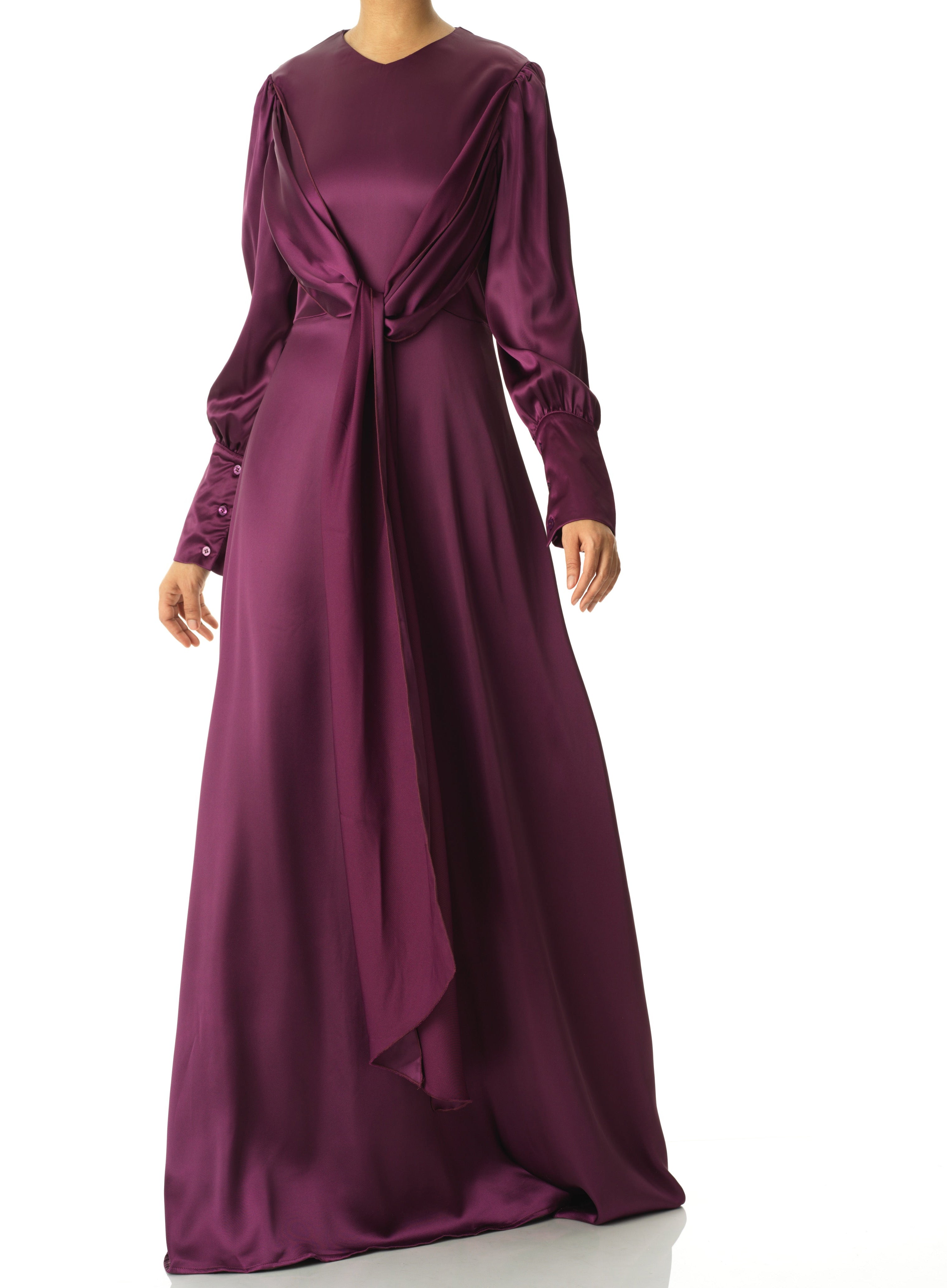 Sleek and classy satin maxi dress Kabayare