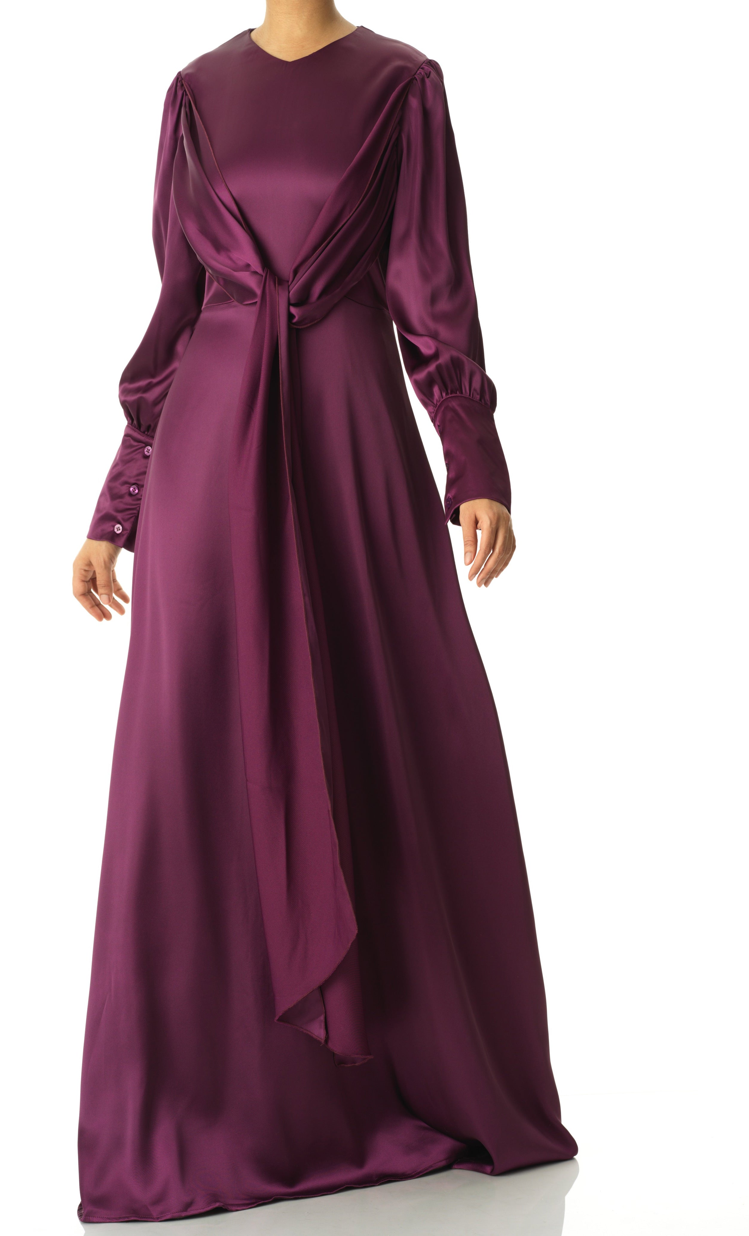 Sleek and classy satin maxi dress Kabayare