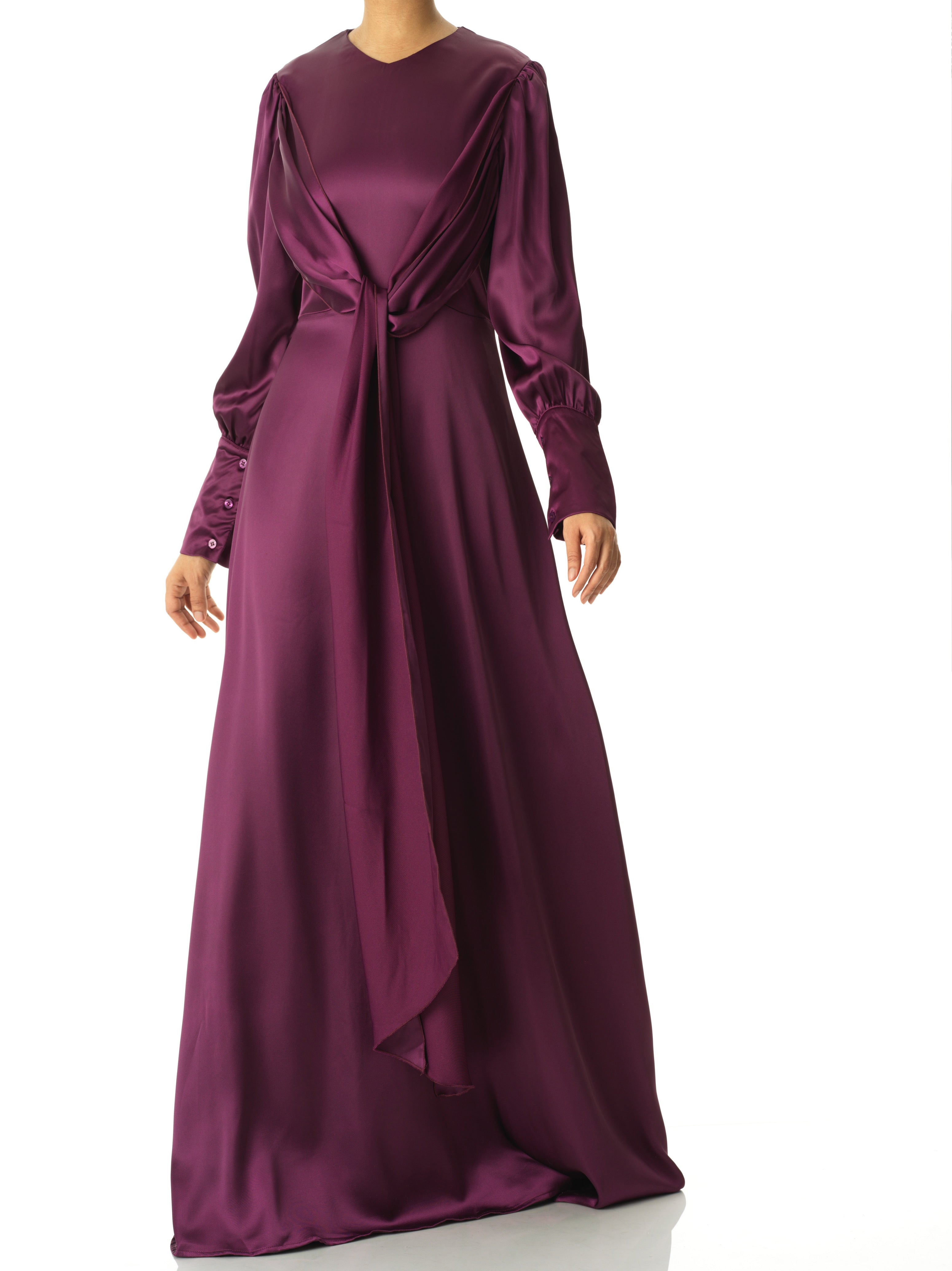 Sleek and classy satin maxi dress Kabayare