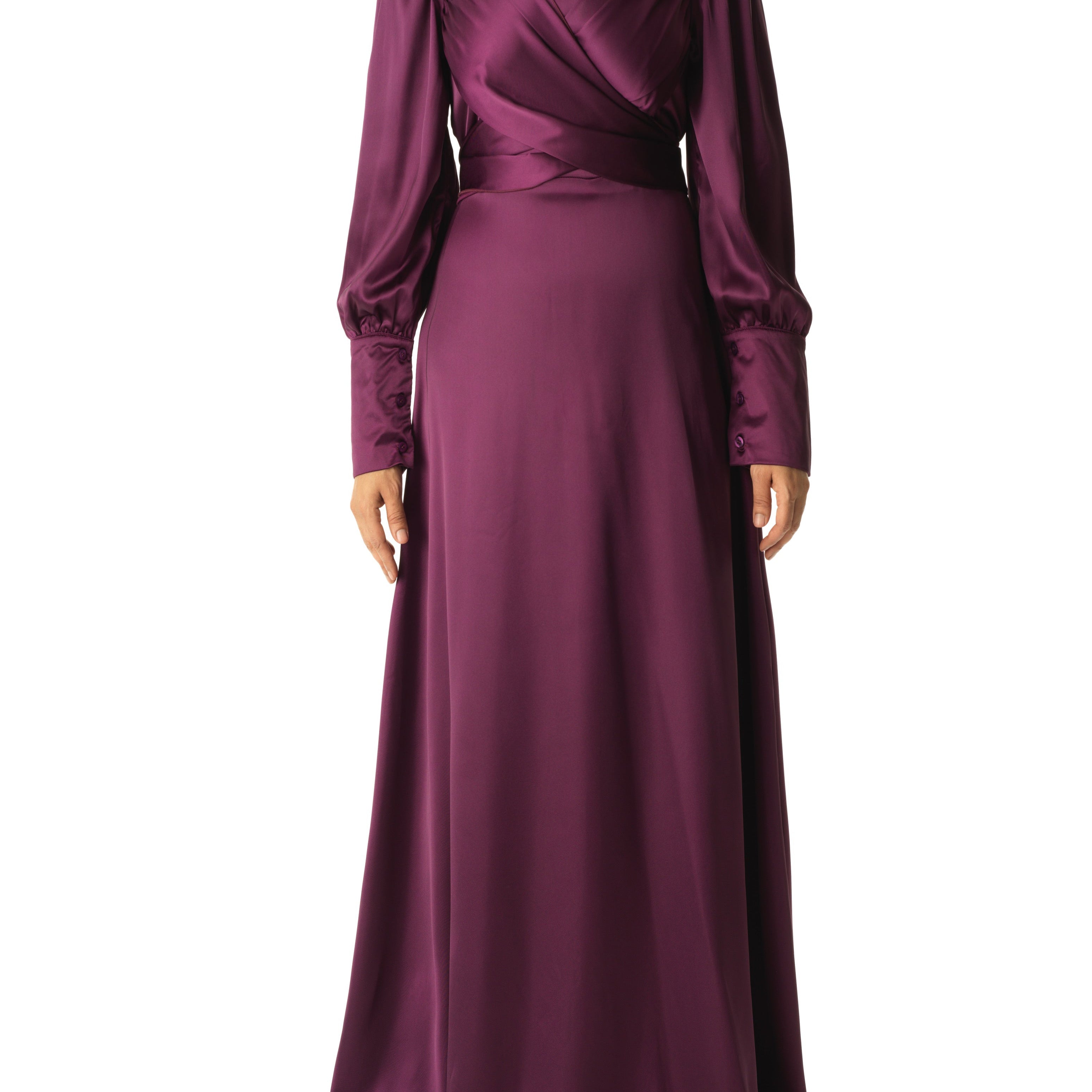 Sleek and classy satin maxi dress Kabayare