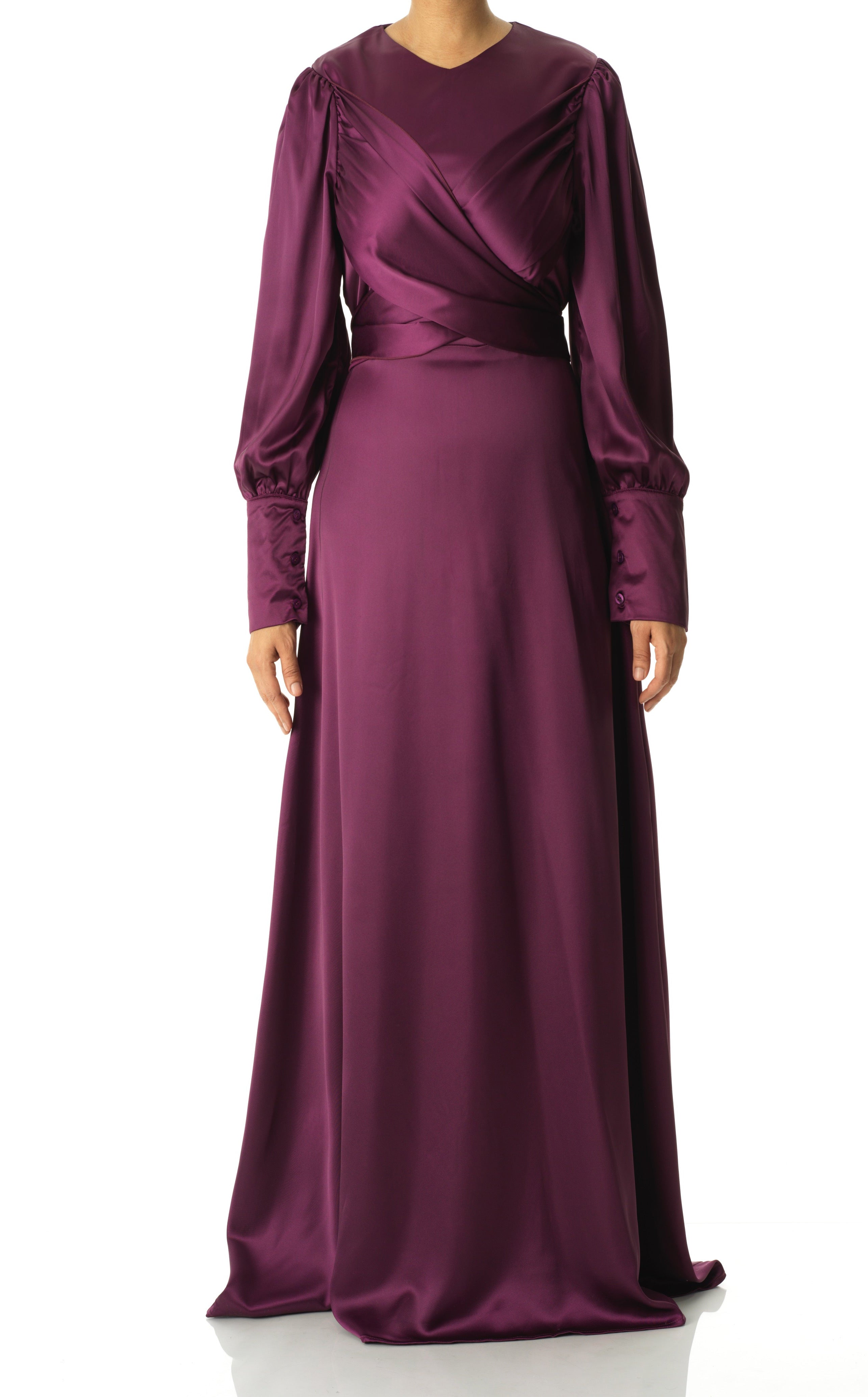 Sleek and classy satin maxi dress Kabayare