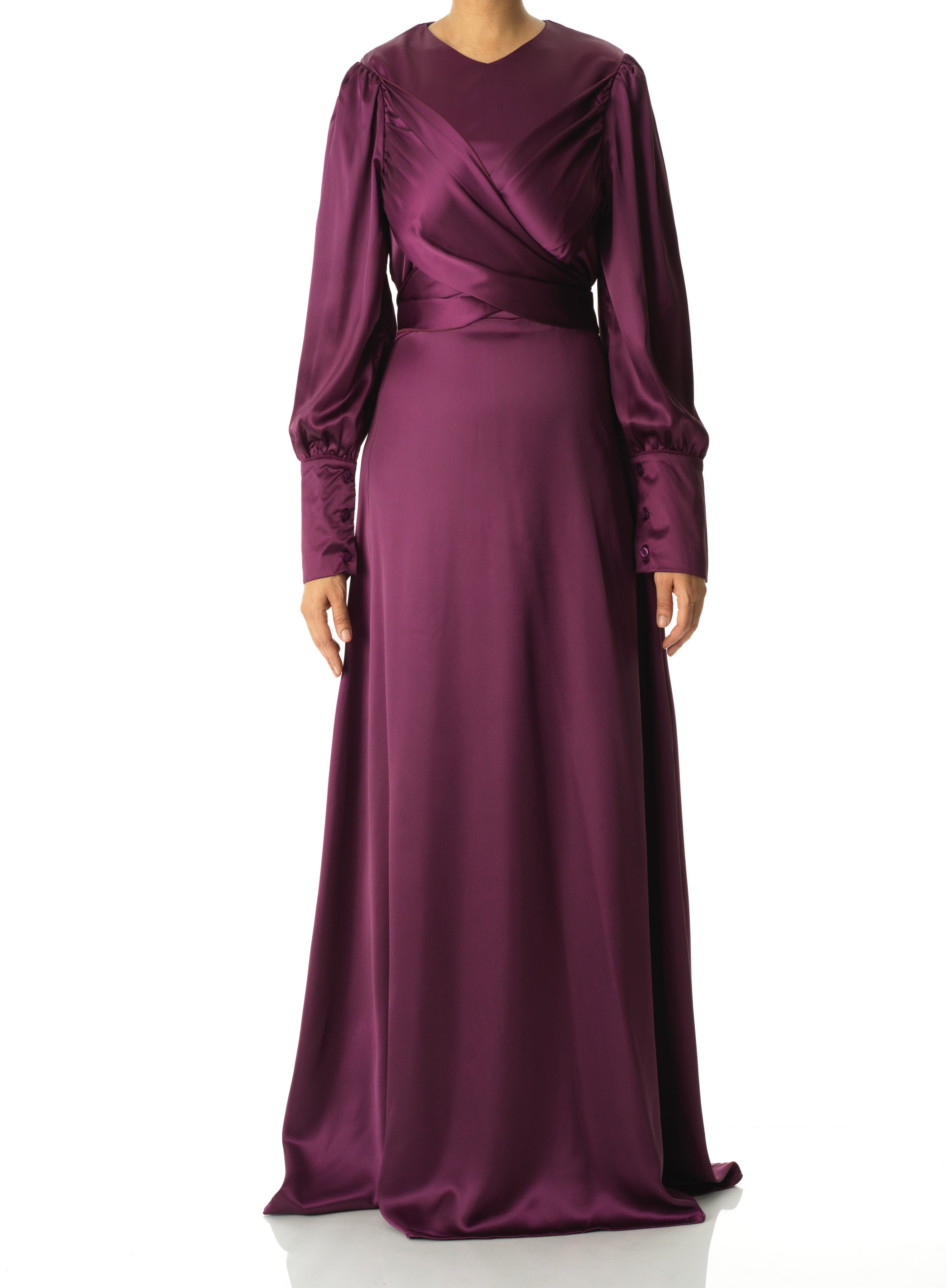 Sleek and classy satin maxi dress Kabayare