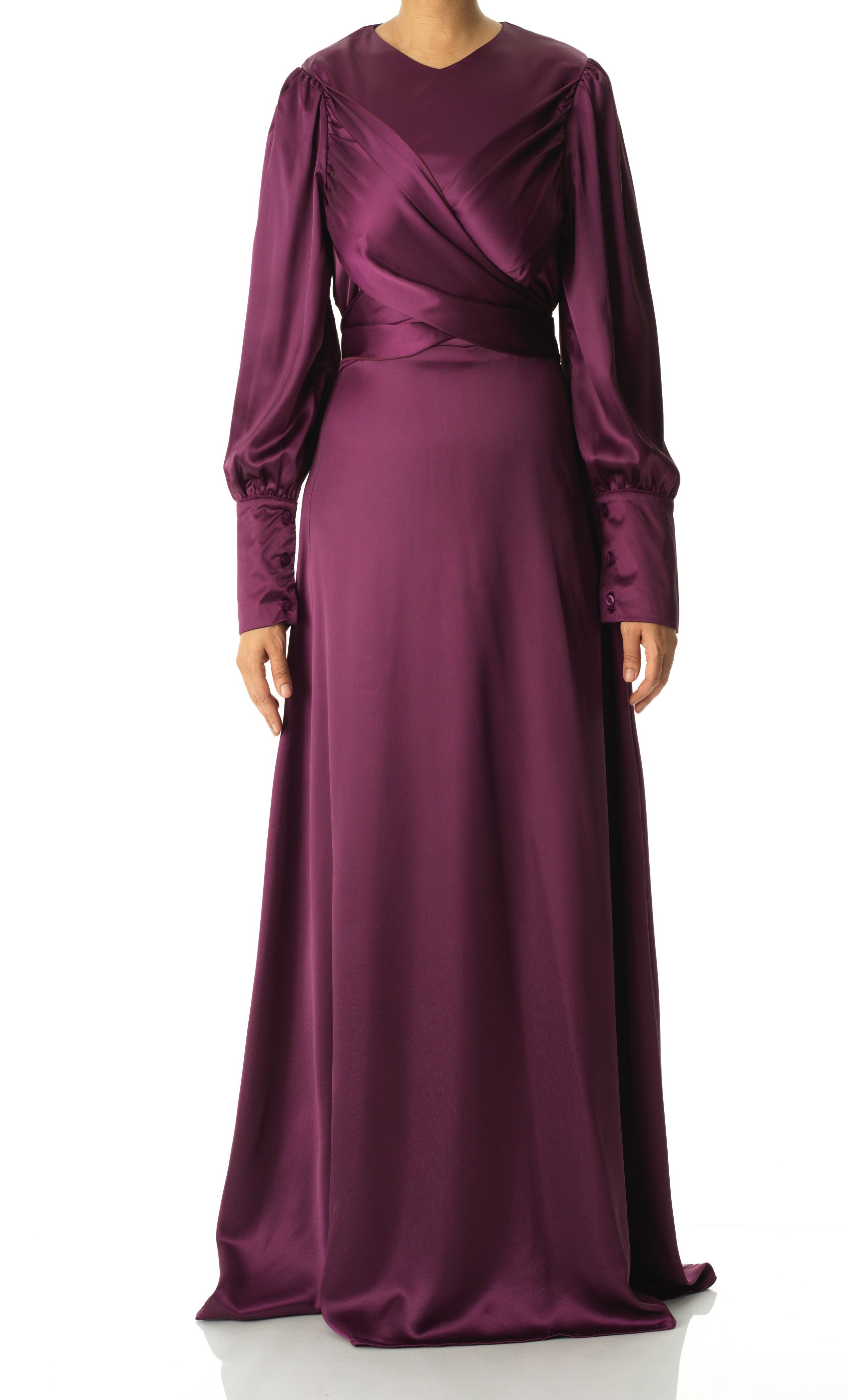 Sleek and classy satin maxi dress Kabayare