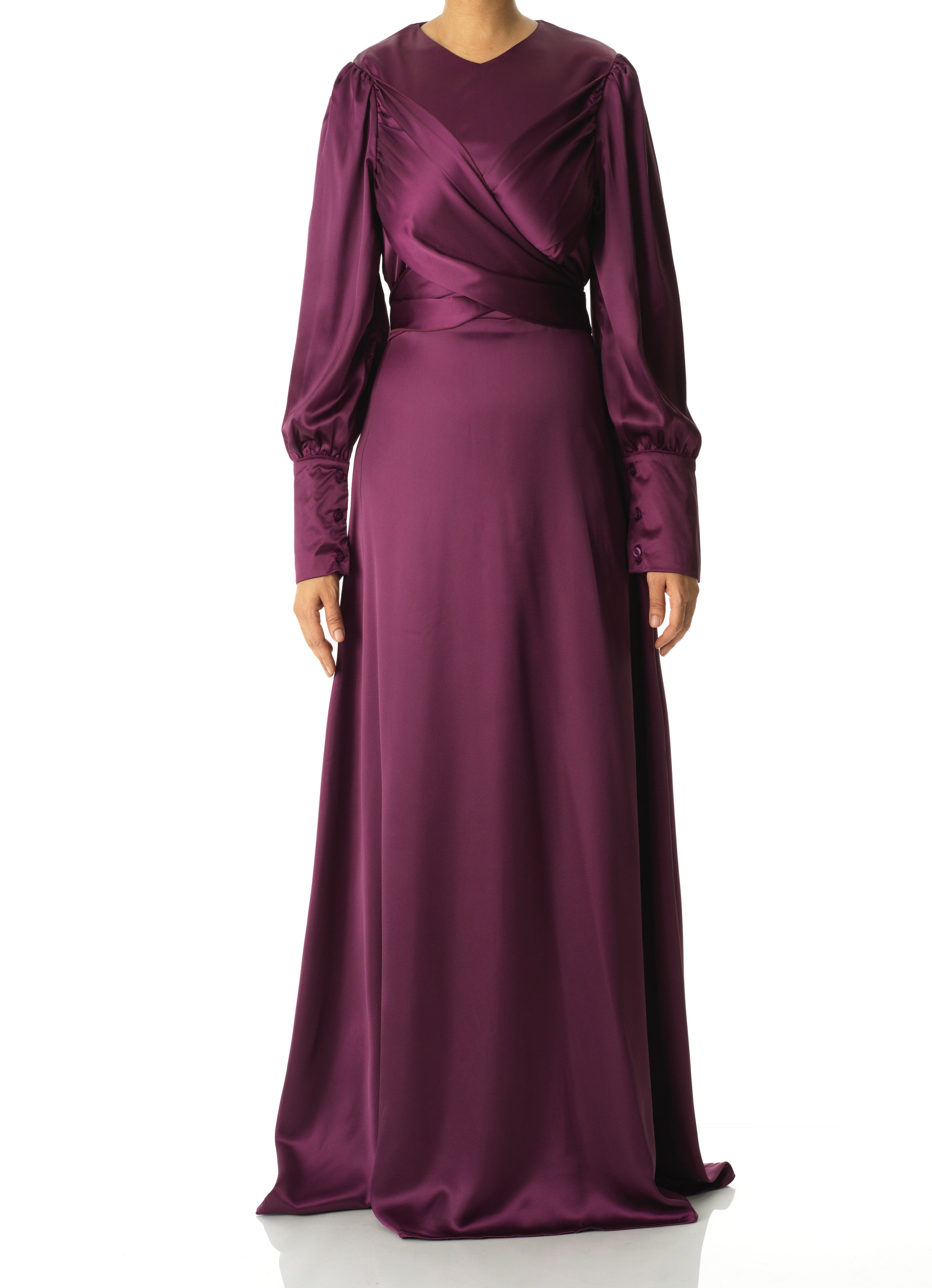 Sleek and classy satin maxi dress Kabayare