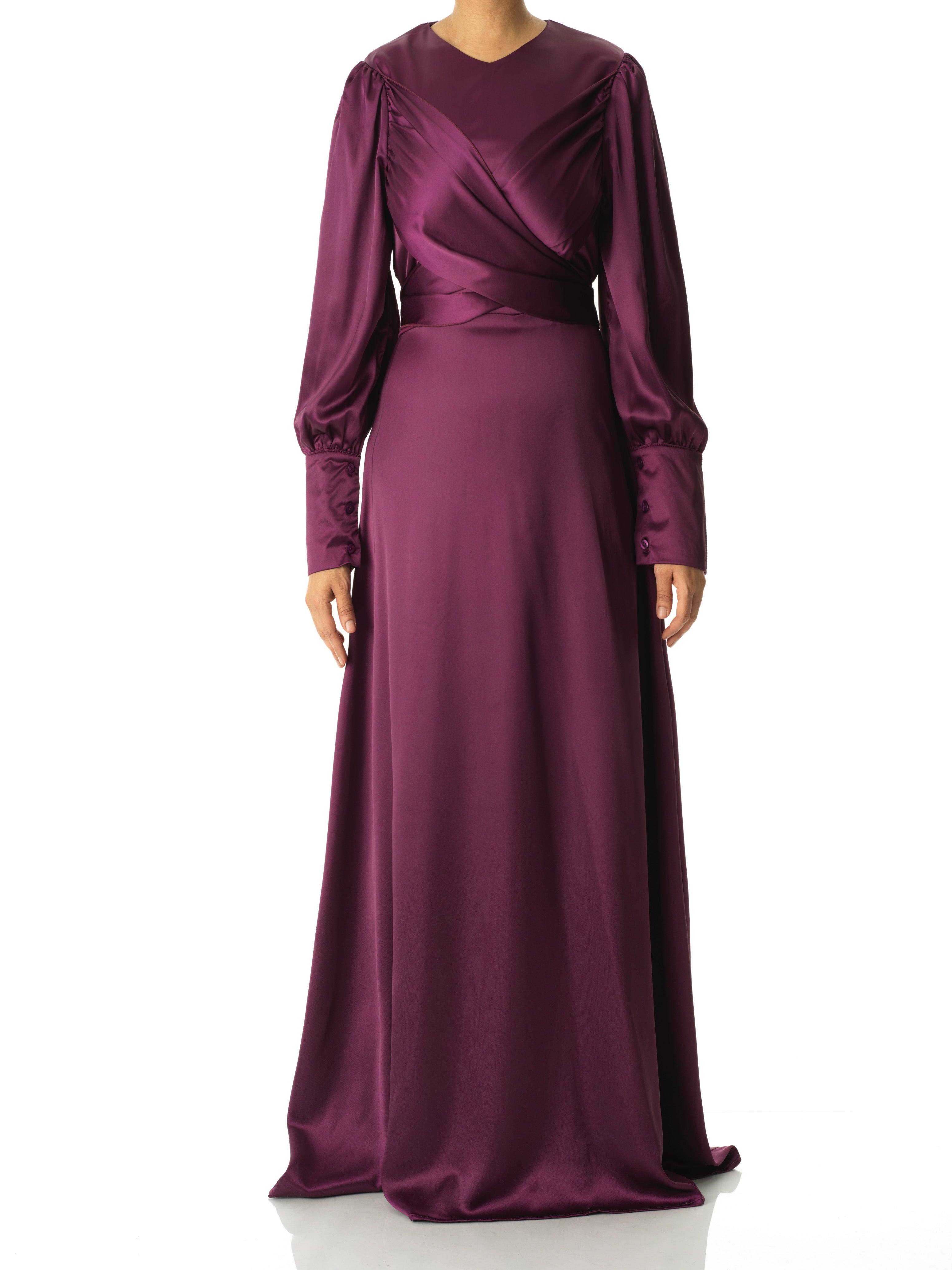 Sleek and classy satin maxi dress Kabayare