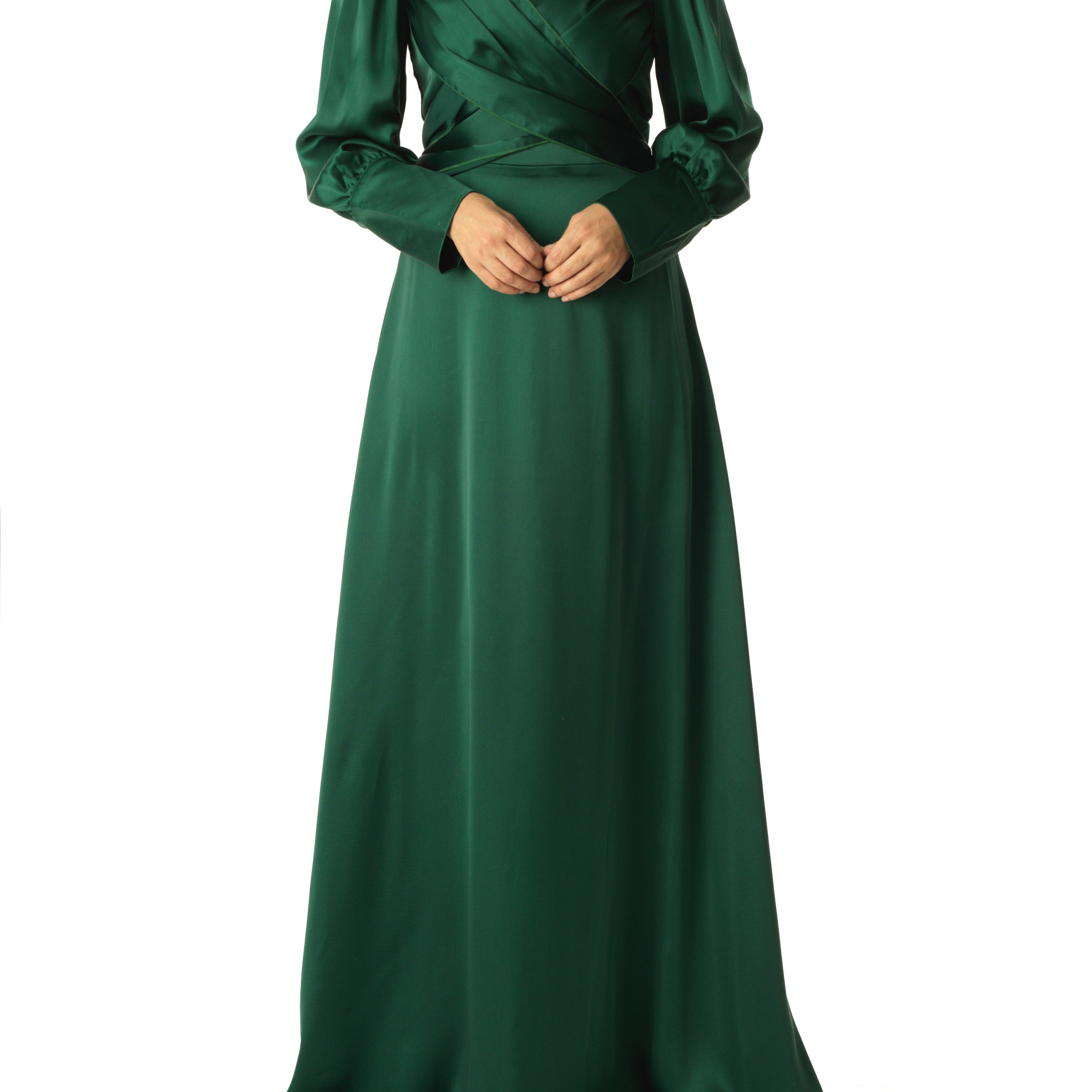 Sleek and classy satin maxi dress Kabayare