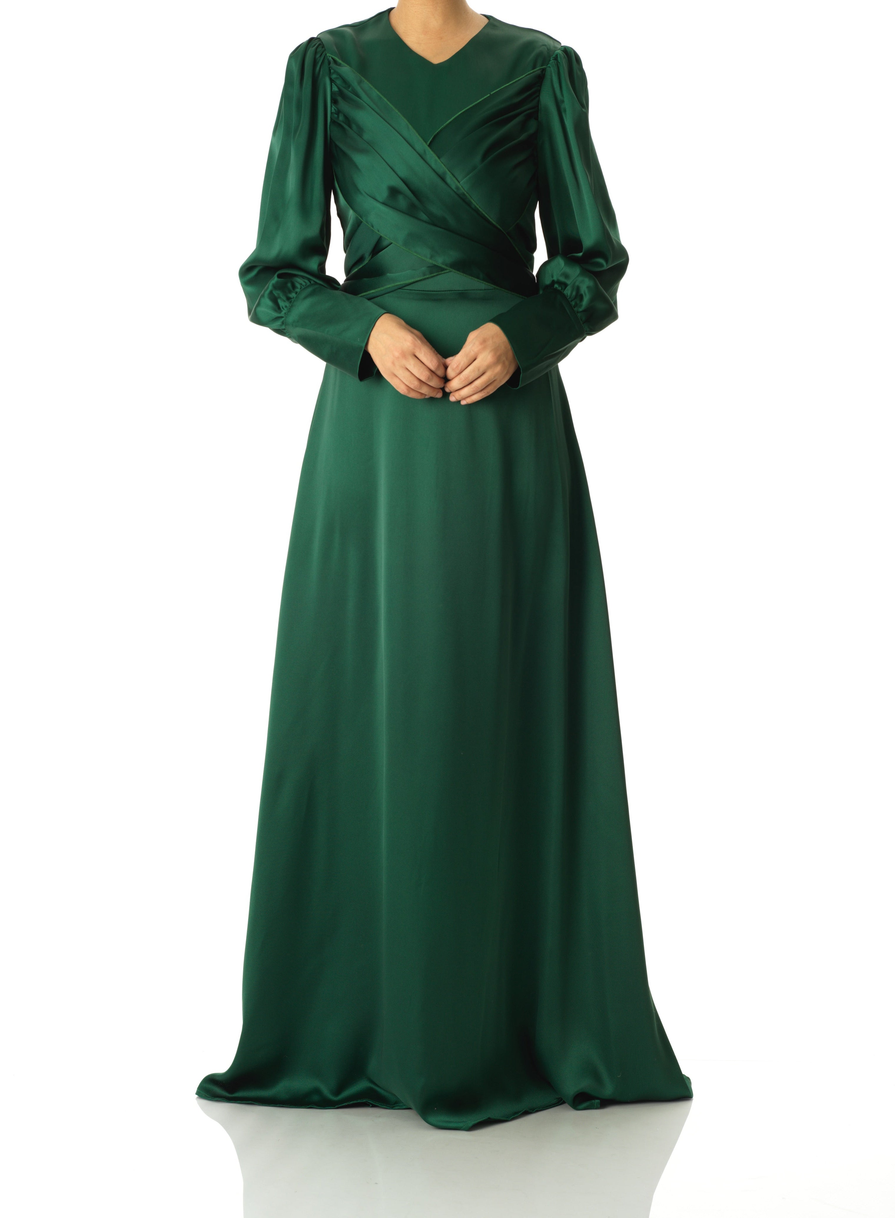 Sleek and classy satin maxi dress Kabayare