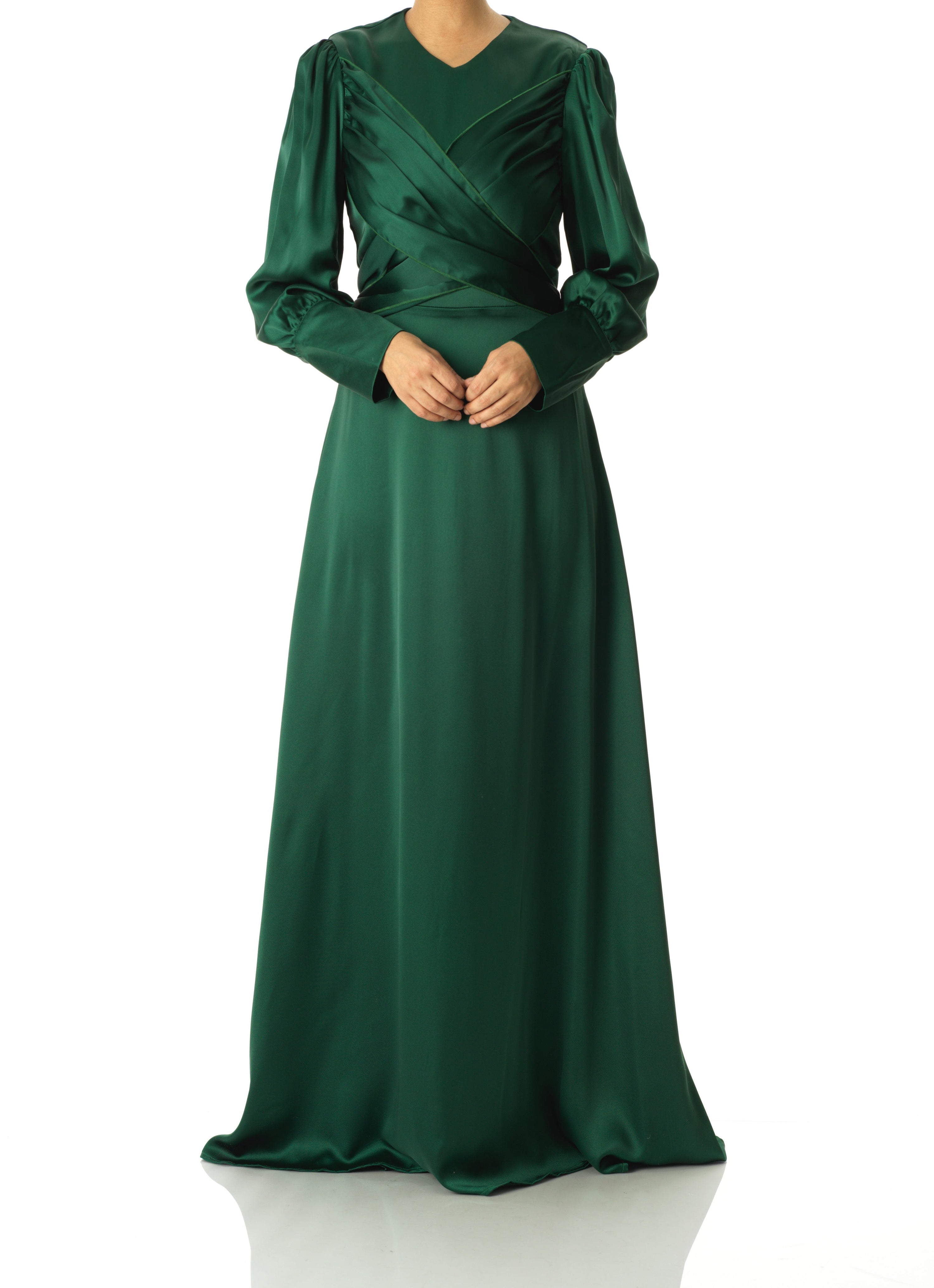 Sleek and classy satin maxi dress Kabayare
