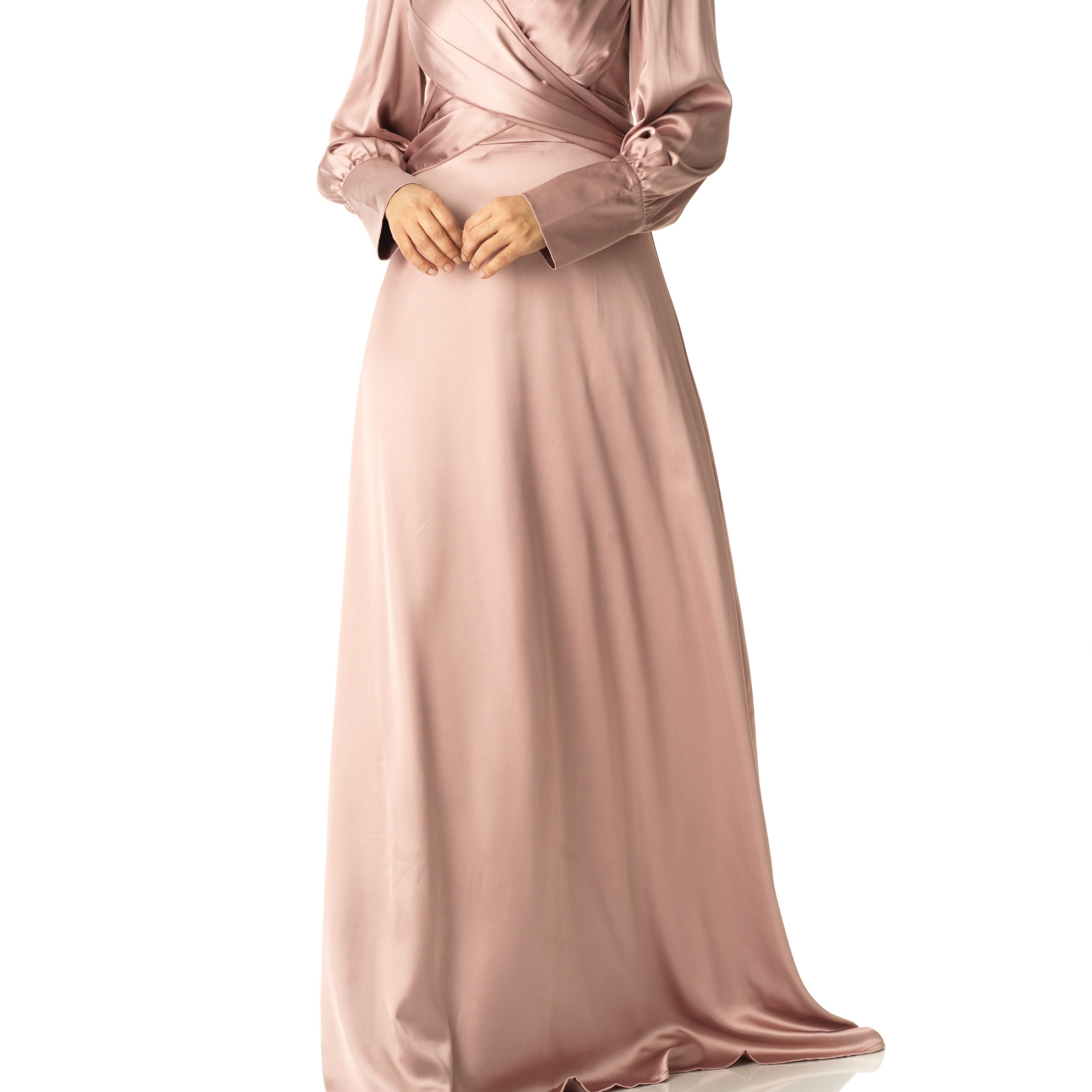Sleek and classy satin maxi dress Kabayare