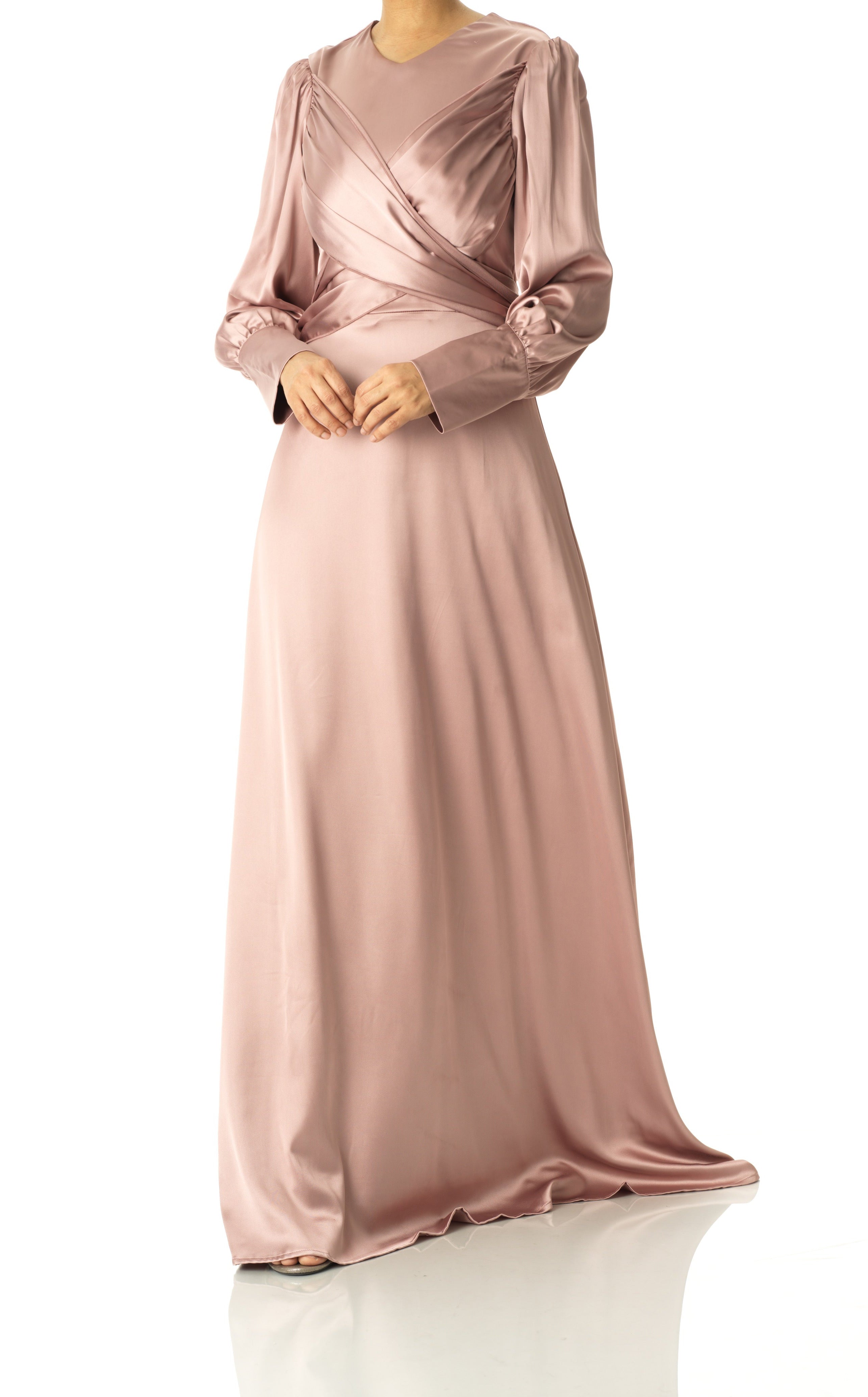 Sleek and classy satin maxi dress Kabayare