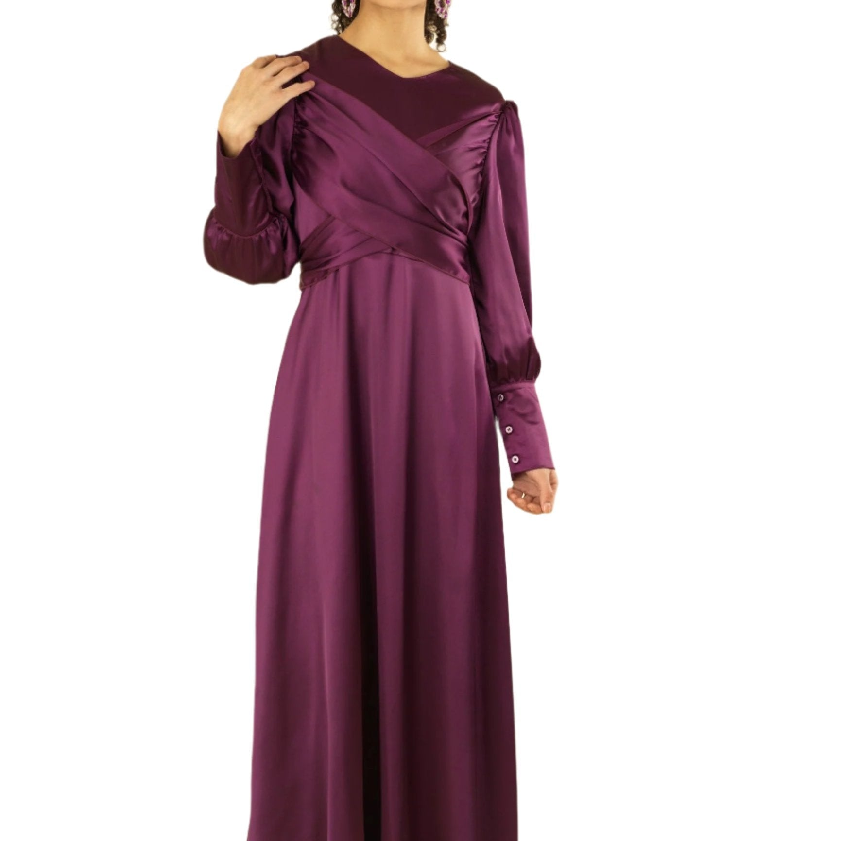 Sleek and classy satin maxi dress Kabayare