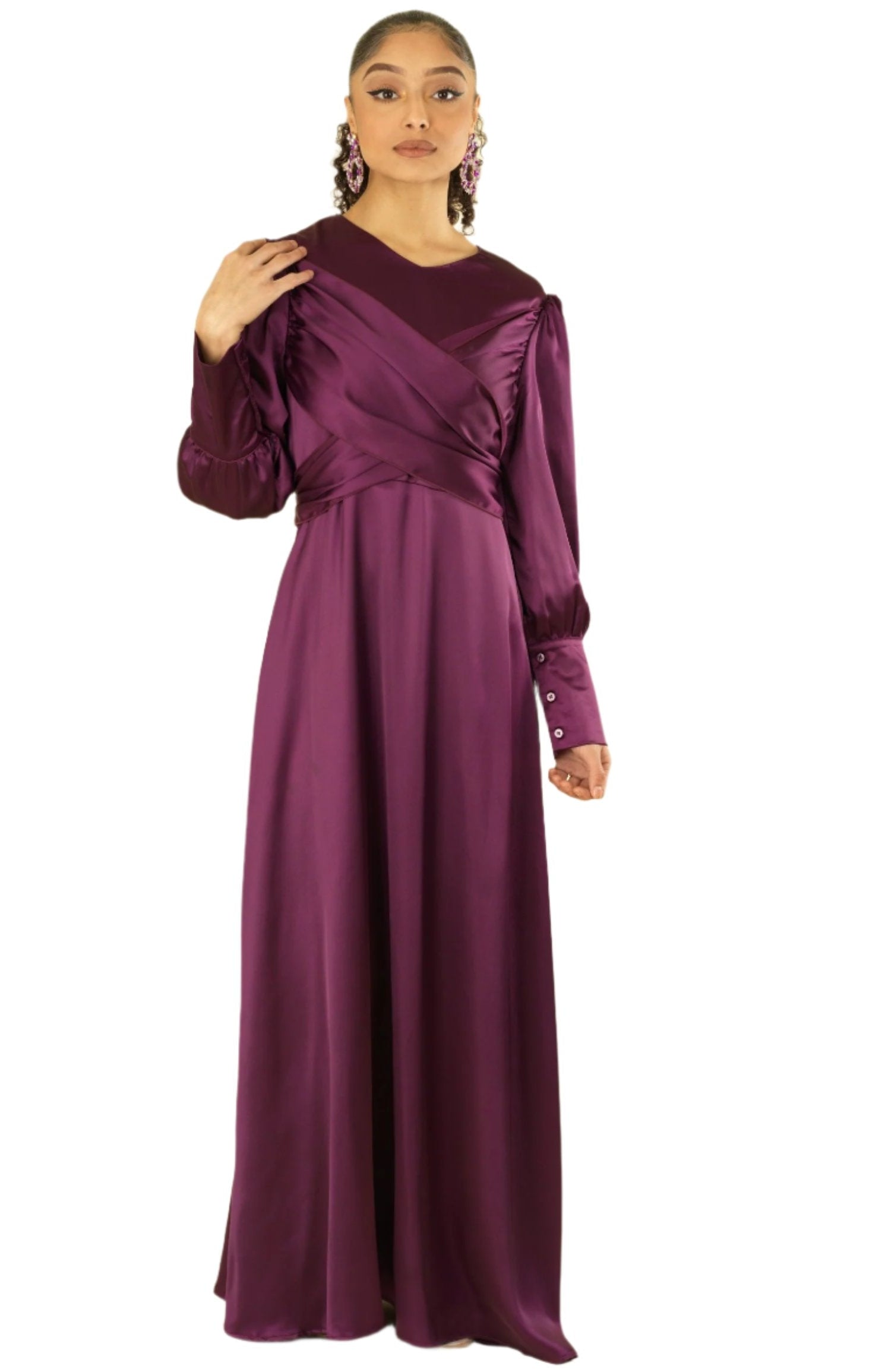 Sleek and classy satin maxi dress Kabayare