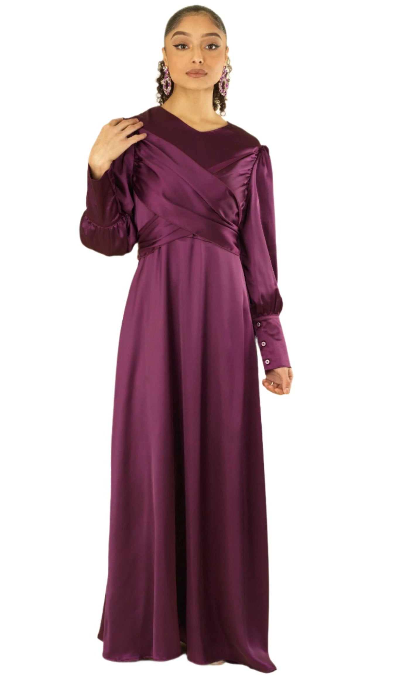 Sleek and classy satin maxi dress Kabayare