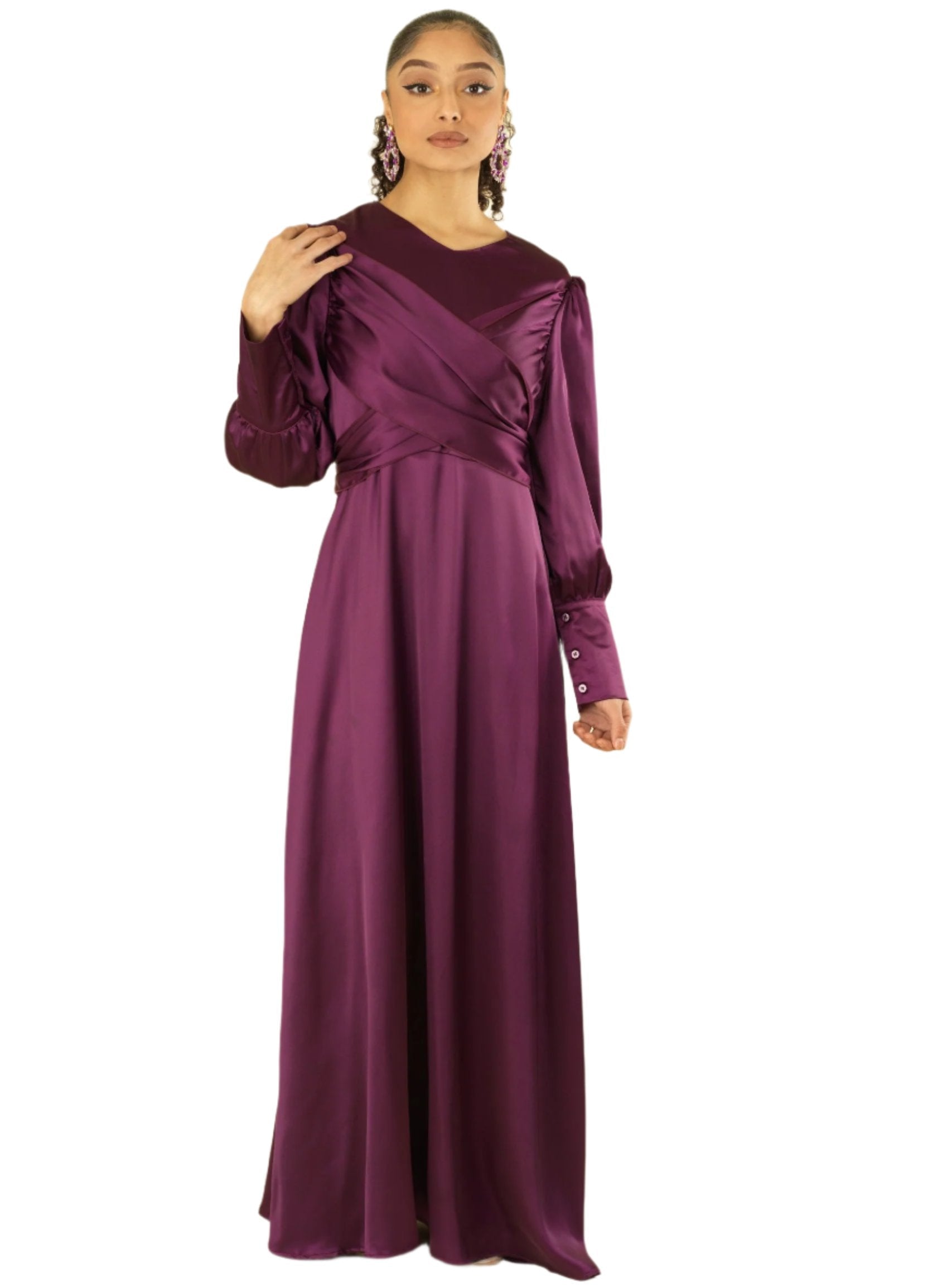Sleek and classy satin maxi dress Kabayare