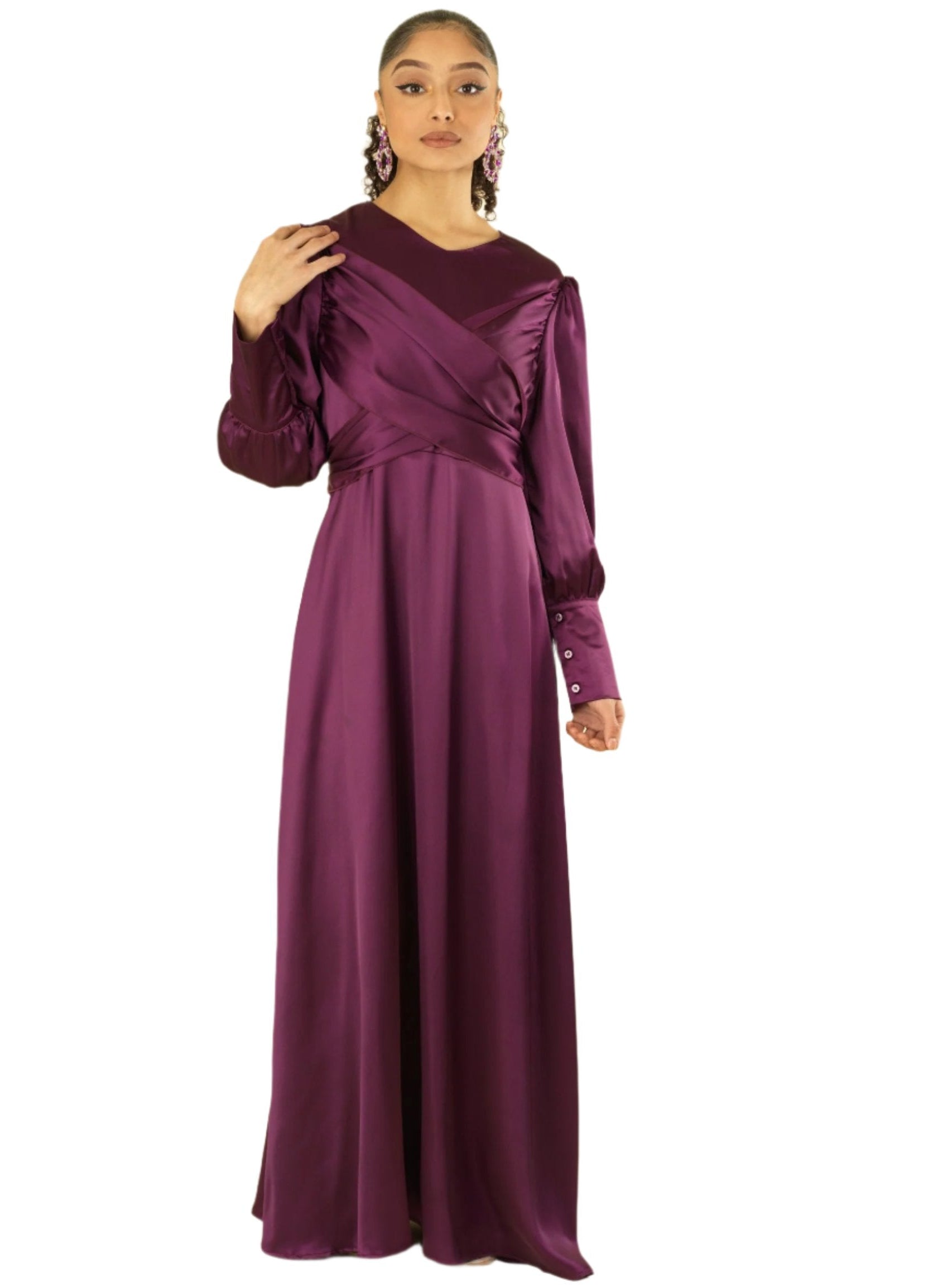 Sleek and classy satin maxi dress Kabayare