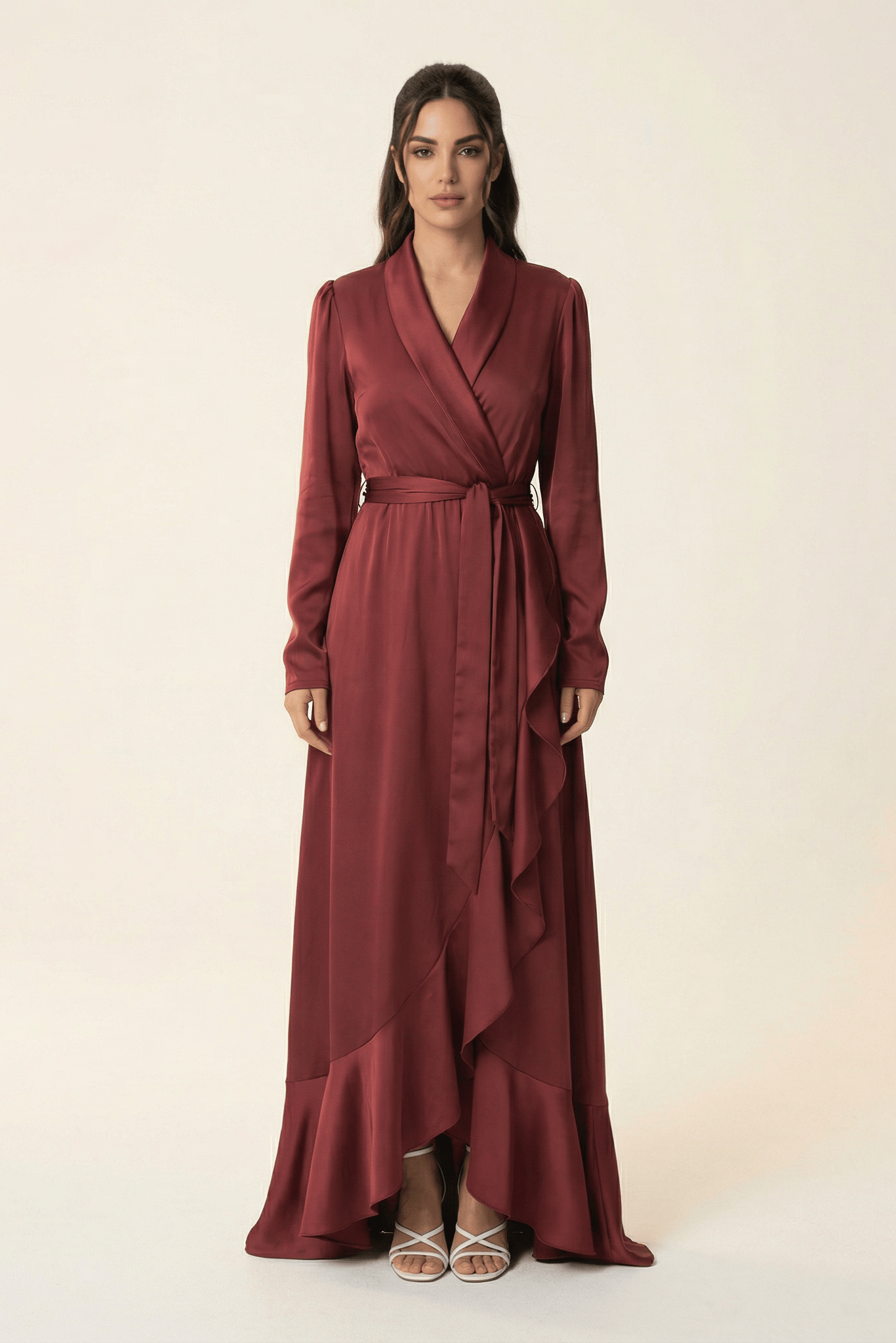 So Classy Elegance wrapped satin maxi dress Kabayare