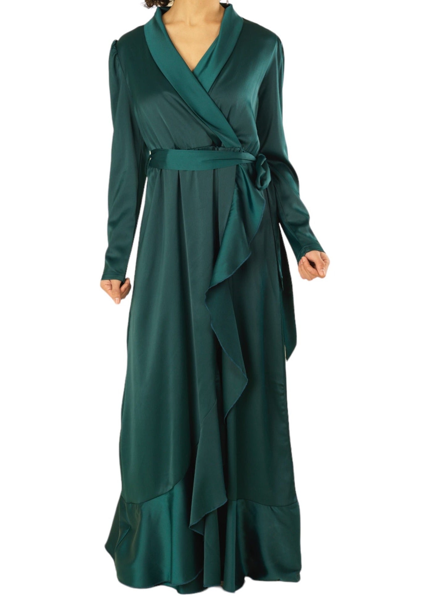 So Classy Elegance wrapped satin maxi dress Kabayare