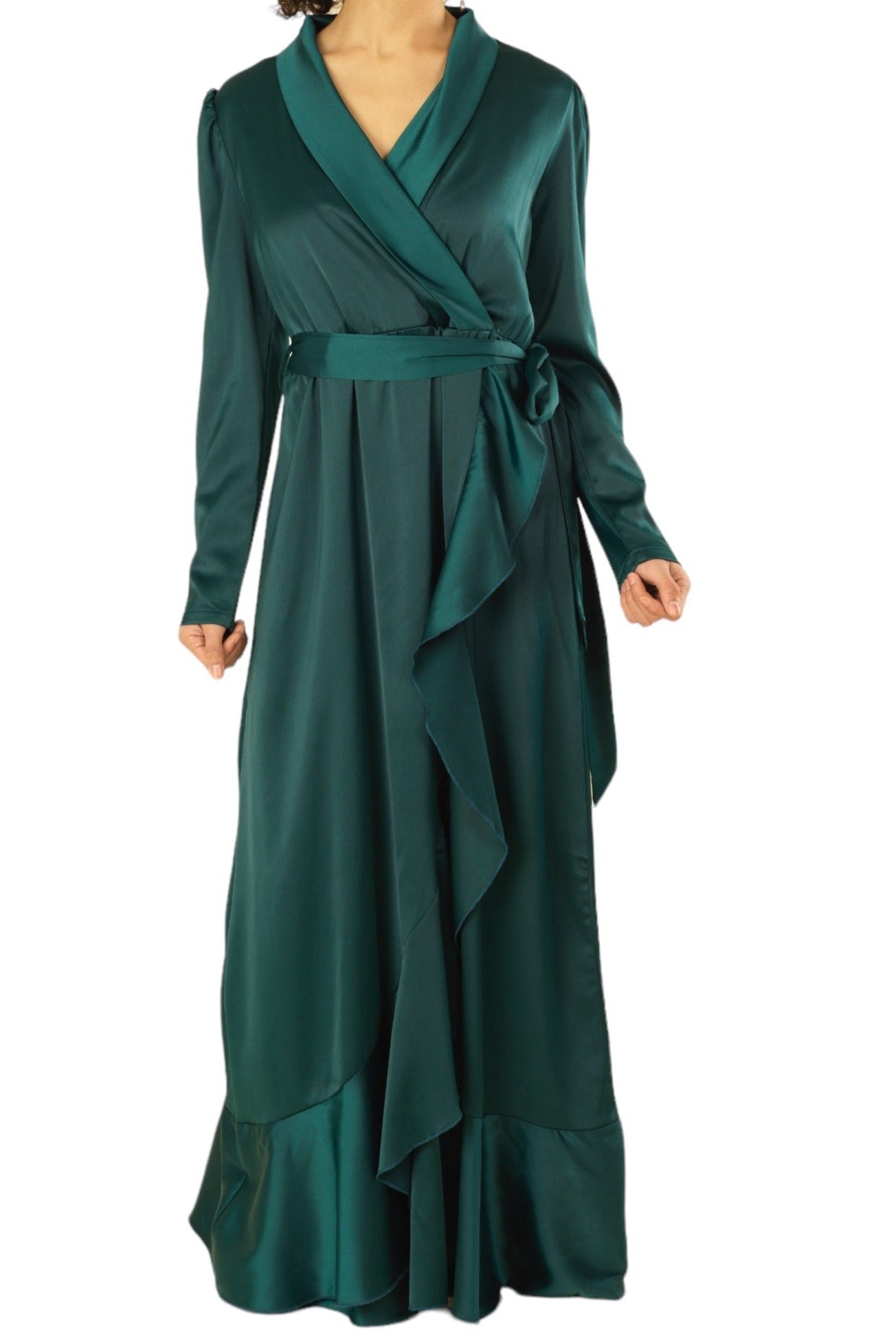 So Classy Elegance wrapped satin maxi dress Kabayare