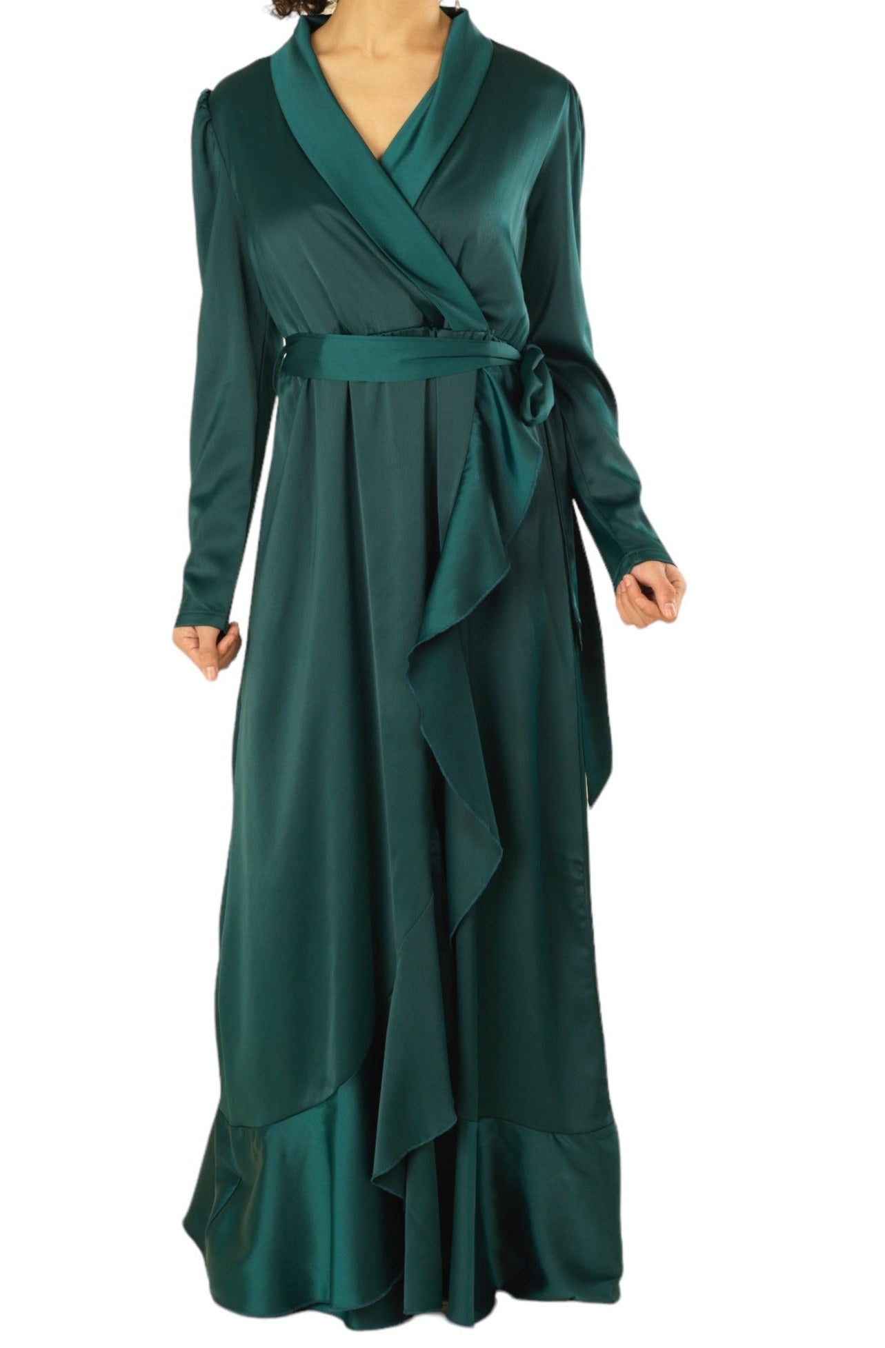 So Classy Elegance wrapped satin maxi dress Kabayare