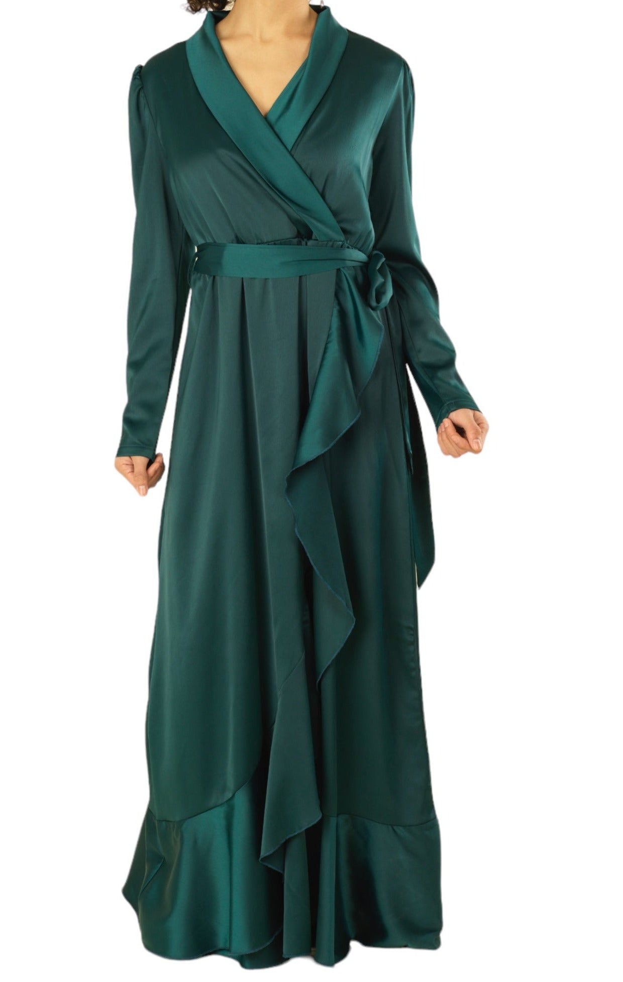 So Classy Elegance wrapped satin maxi dress Kabayare