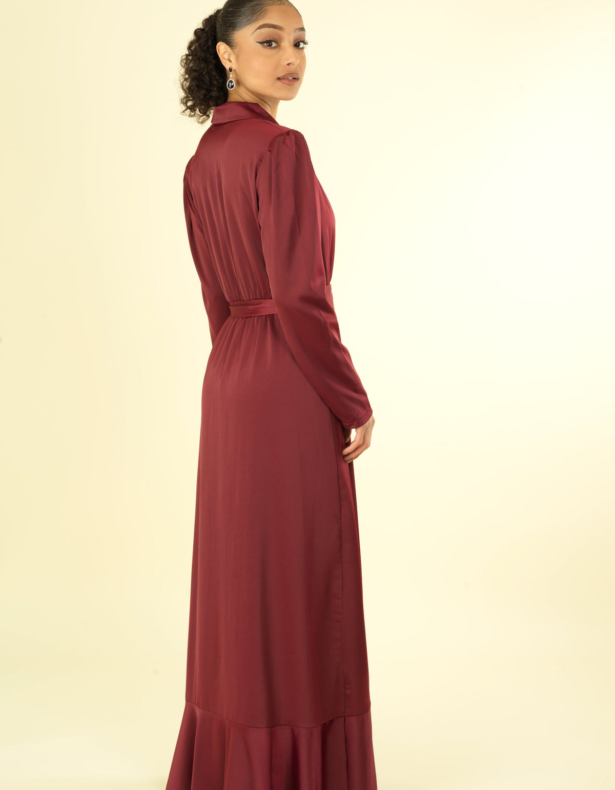 So Classy Elegance wrapped satin maxi dress Kabayare