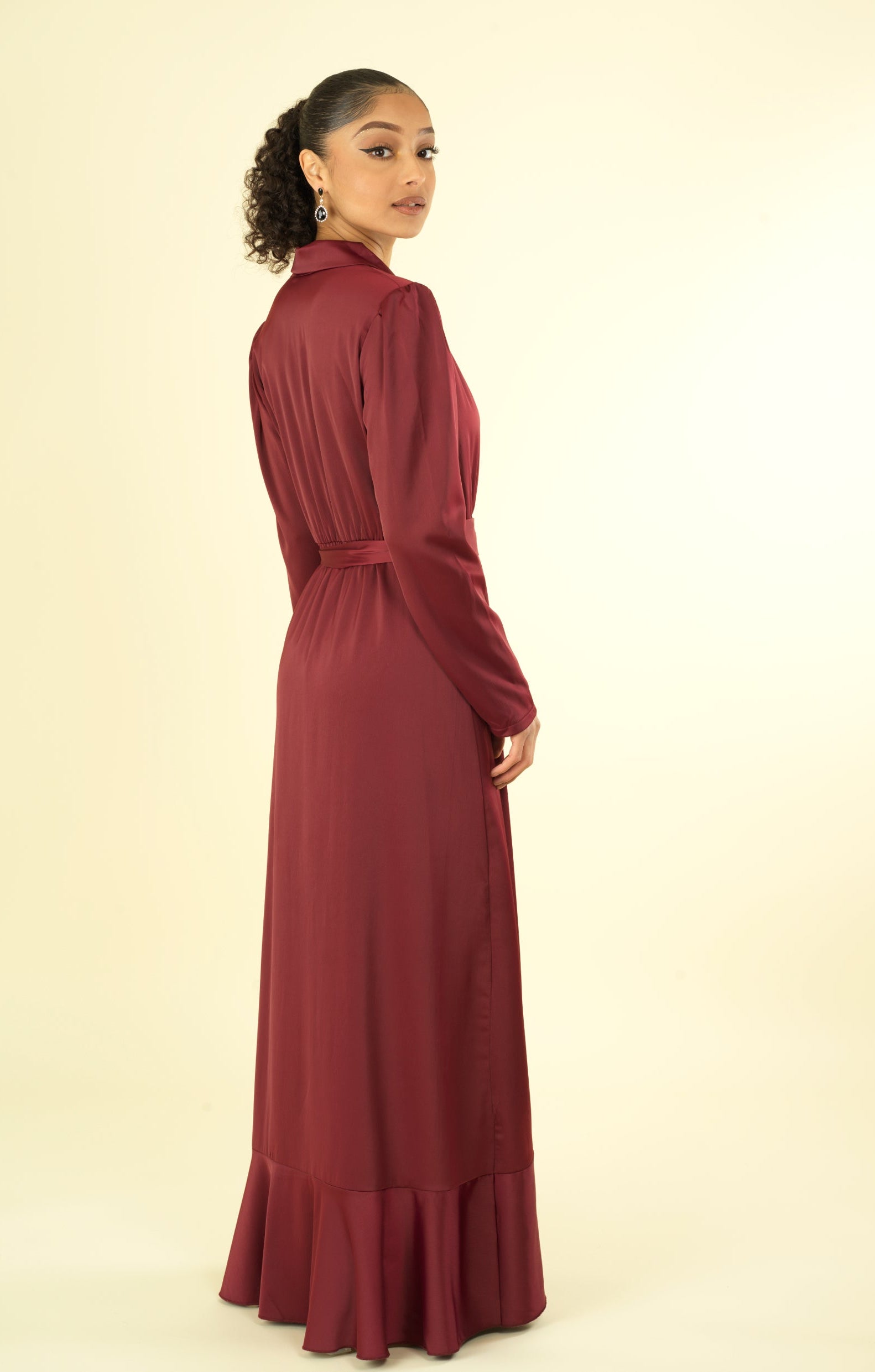 So Classy Elegance wrapped satin maxi dress Kabayare