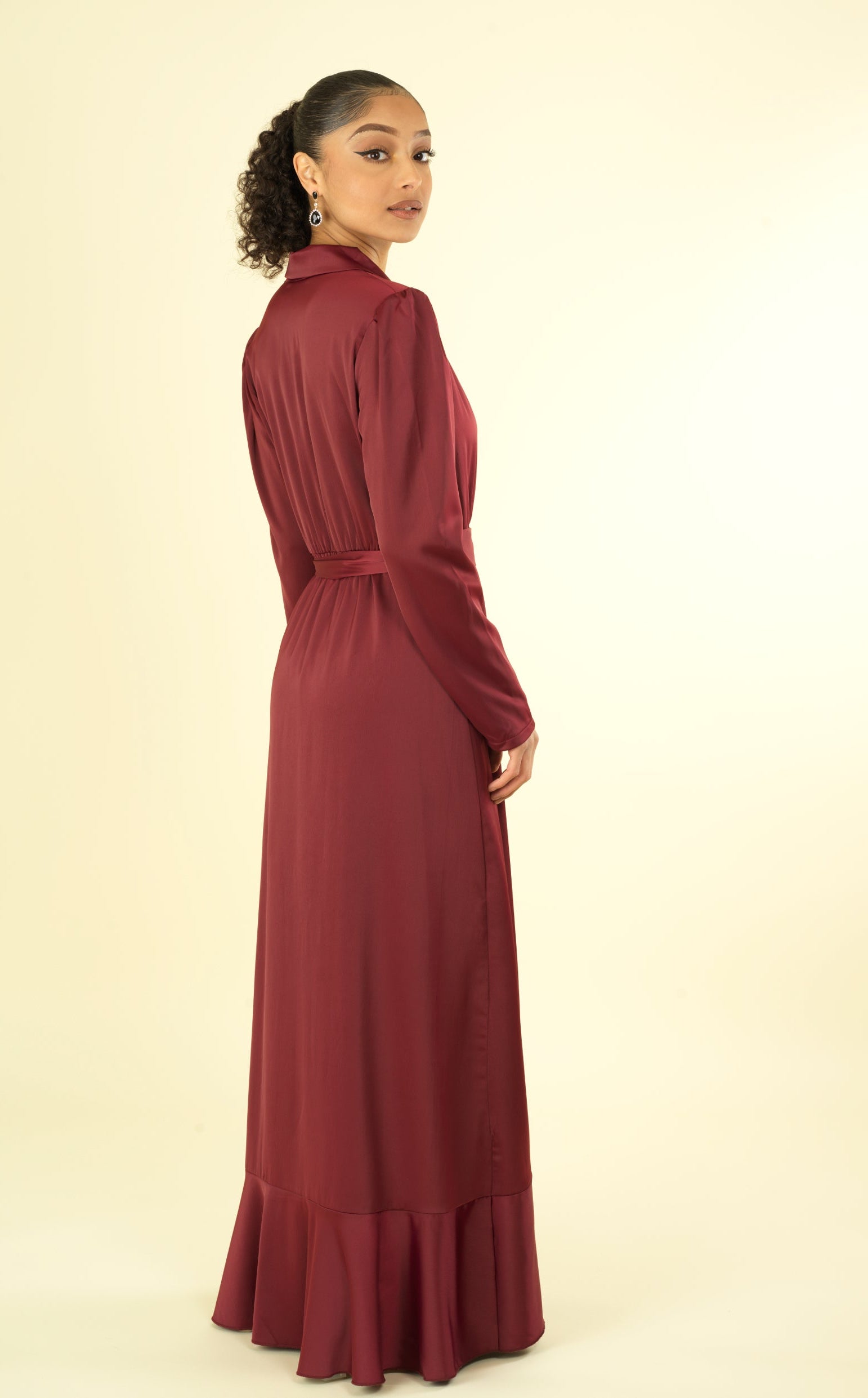 So Classy Elegance wrapped satin maxi dress Kabayare