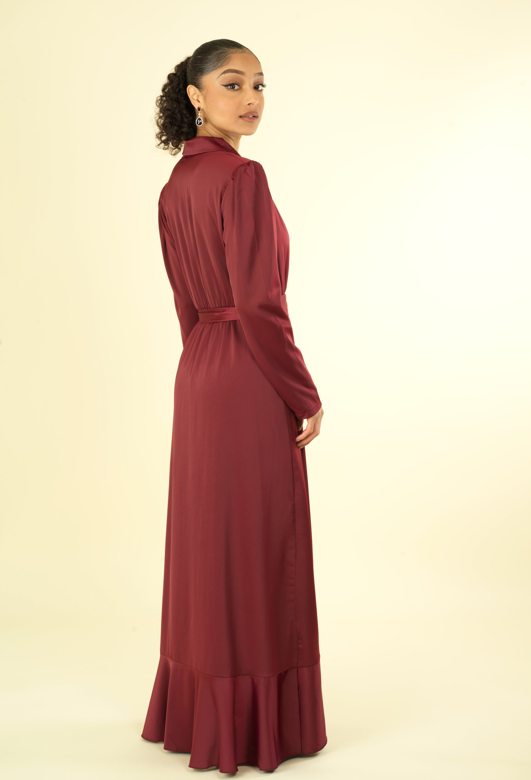 So Classy Elegance wrapped satin maxi dress Kabayare