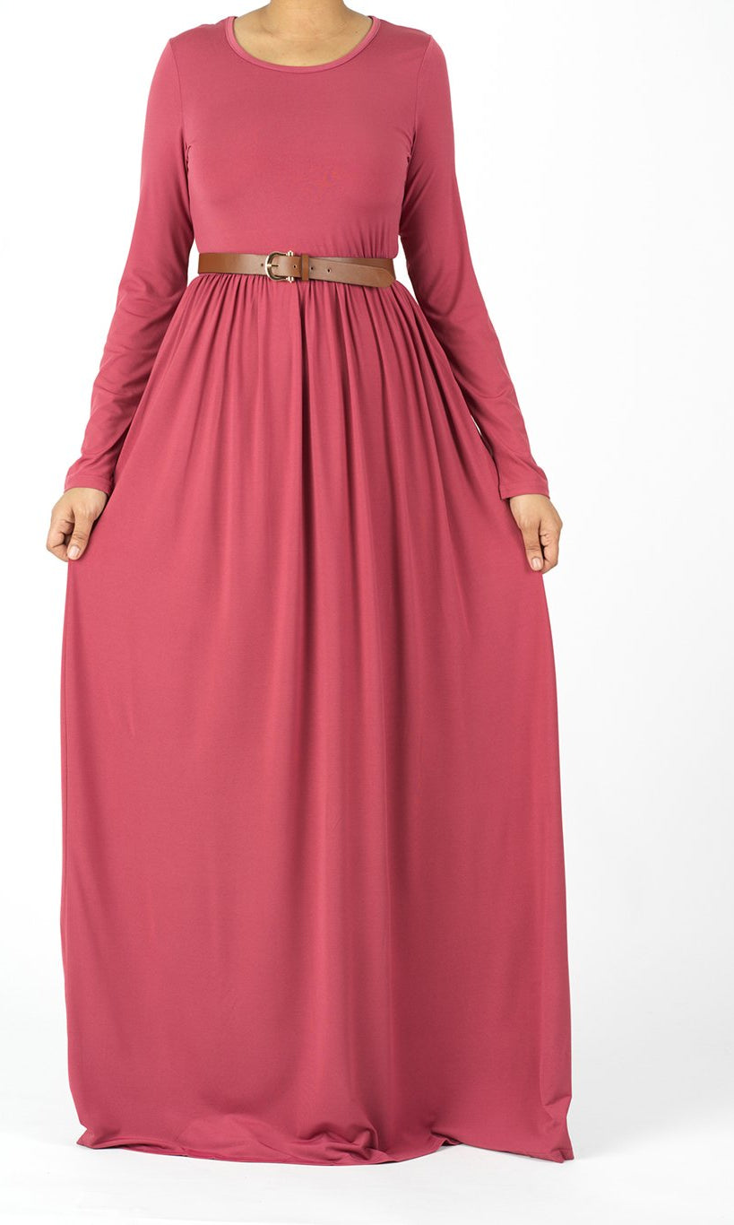 Soft Milk Silk Maxi Dress / Pockets Kabayare