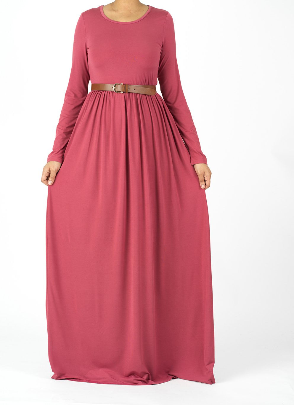 Soft Milk Silk Maxi Dress / Pockets Kabayare