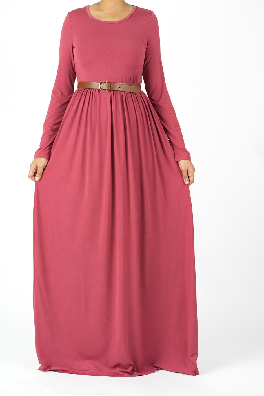 Soft Milk Silk Maxi Dress / Pockets Kabayare