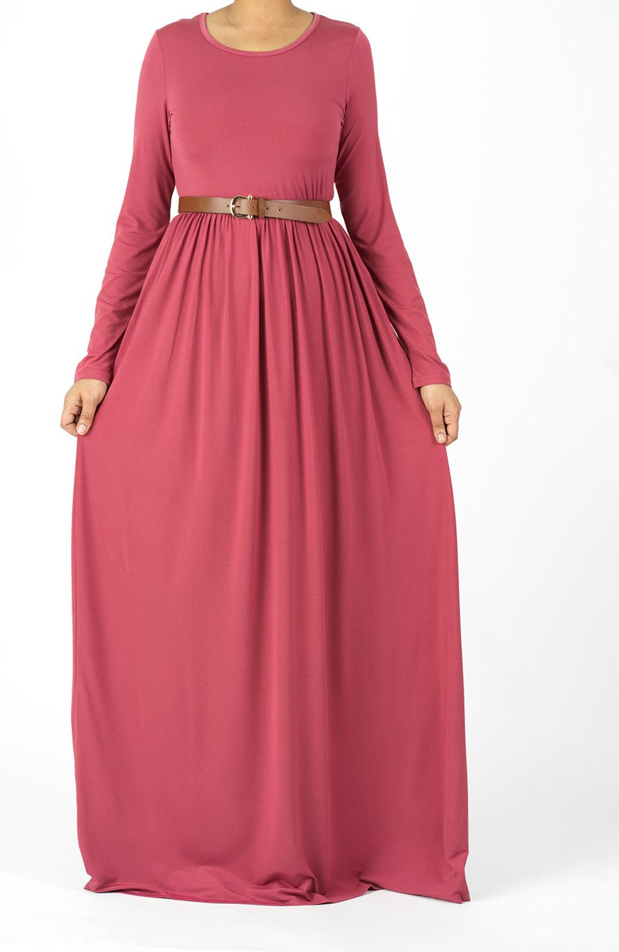 Soft Milk Silk Maxi Dress / Pockets Kabayare