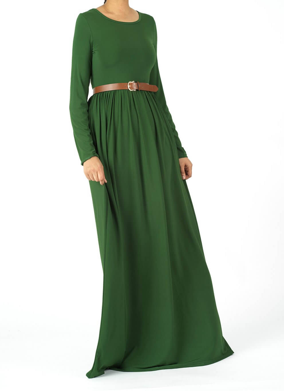 Soft Milk Silk Maxi Dress / Pockets Kabayare